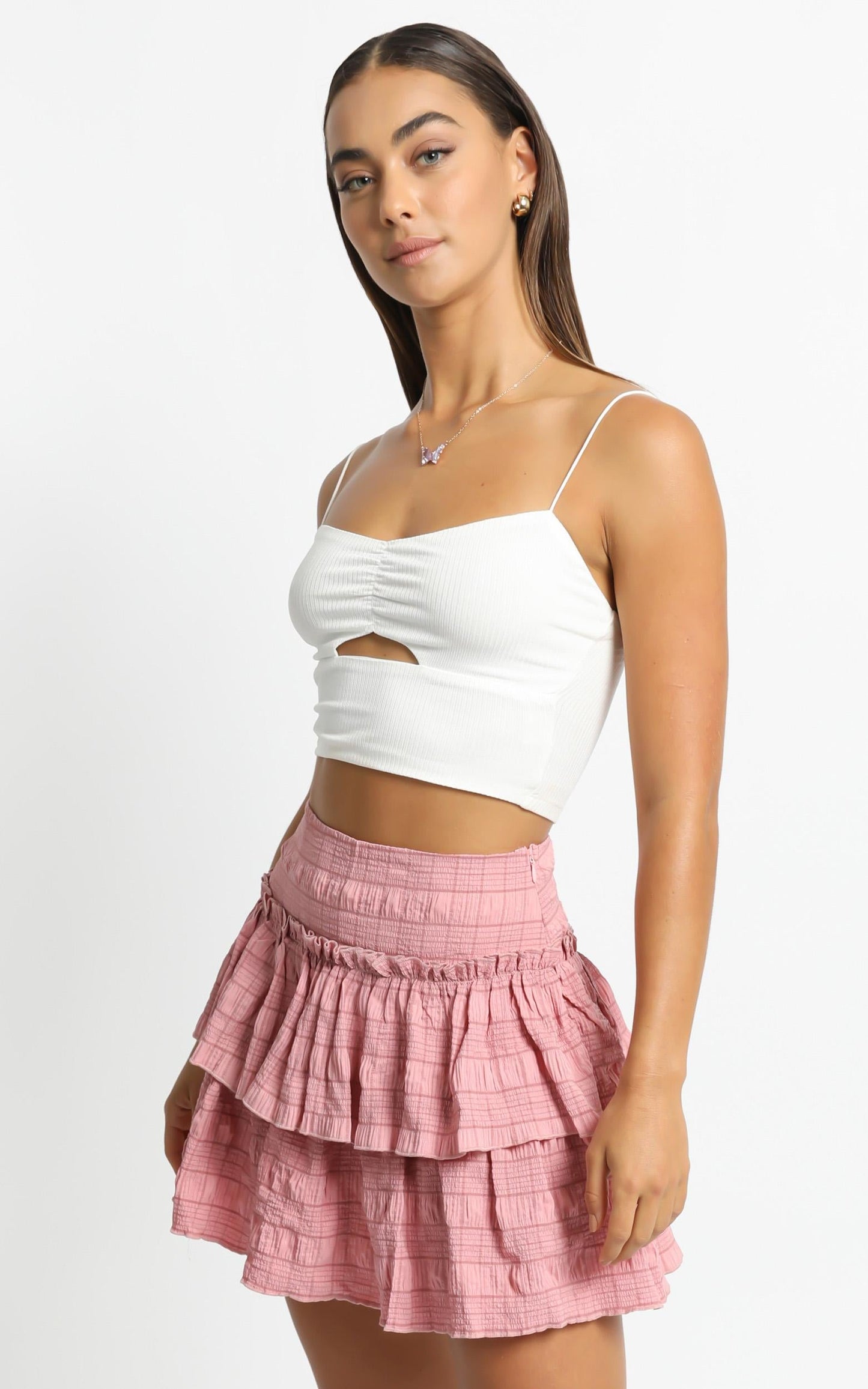Purdie Skirt in Rose Check