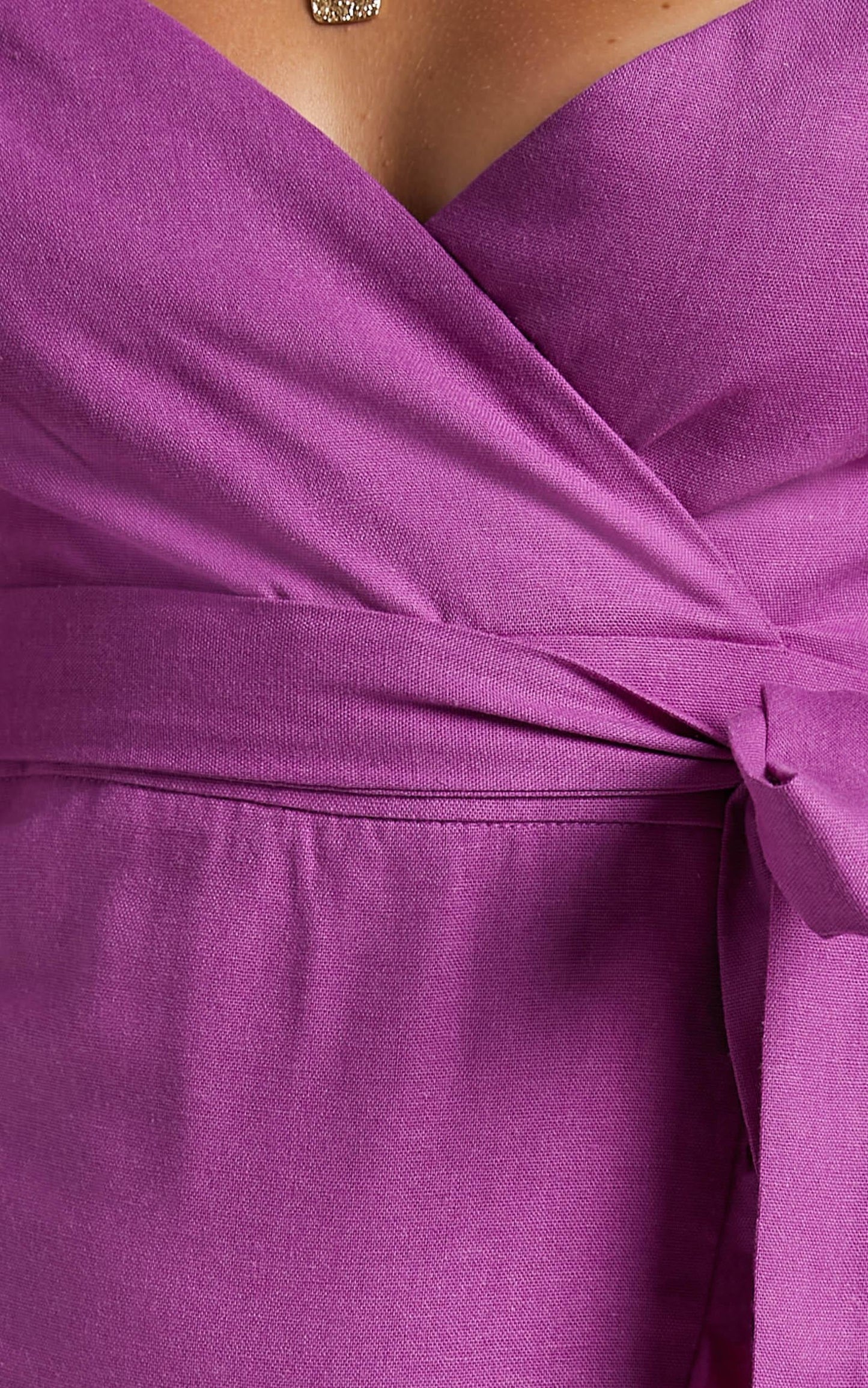 Cant Move On Off Shoulder Mini Dress in Dark Orchid