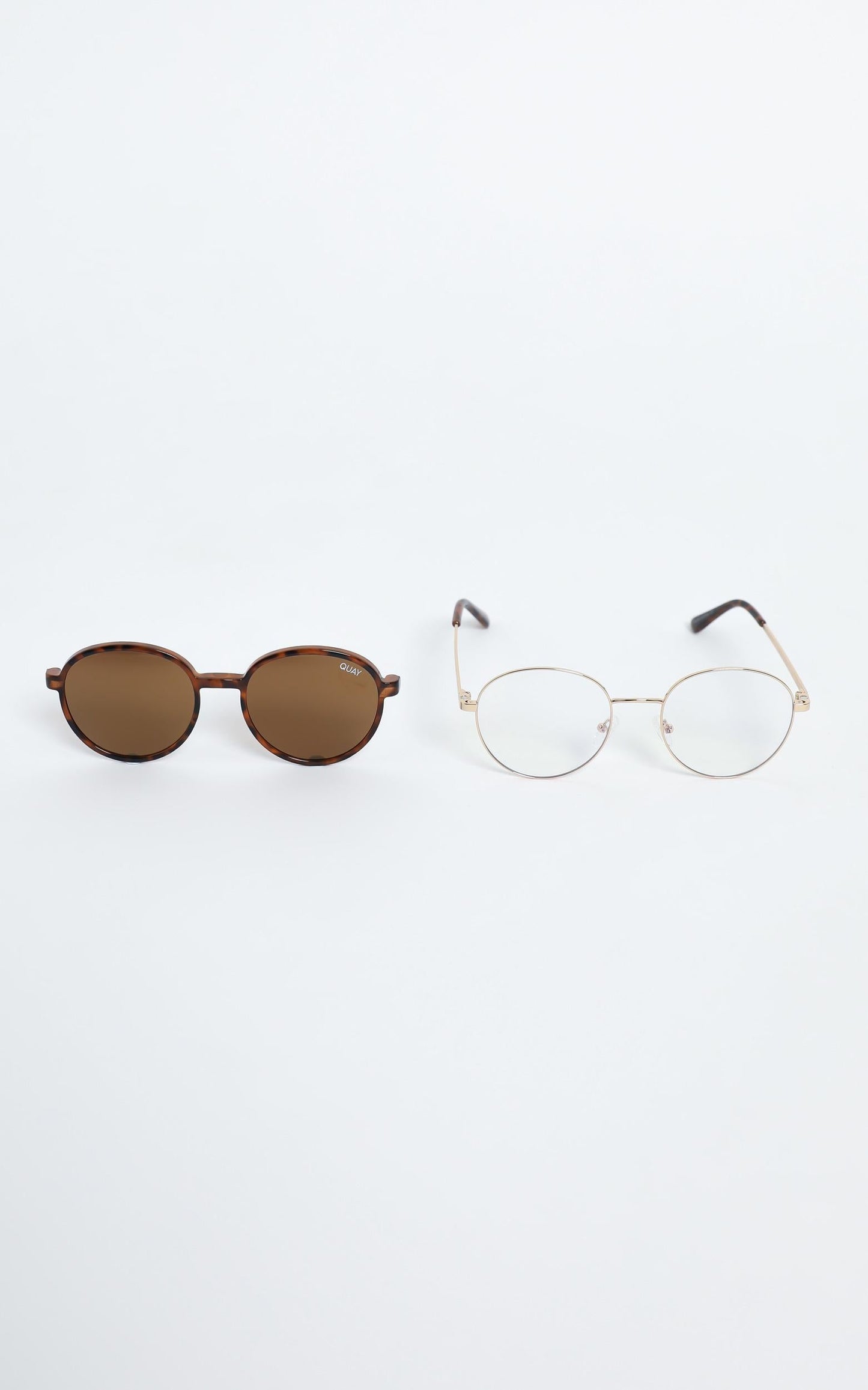 Quay - I See You Clip On Sunglasses in Tort/Brown