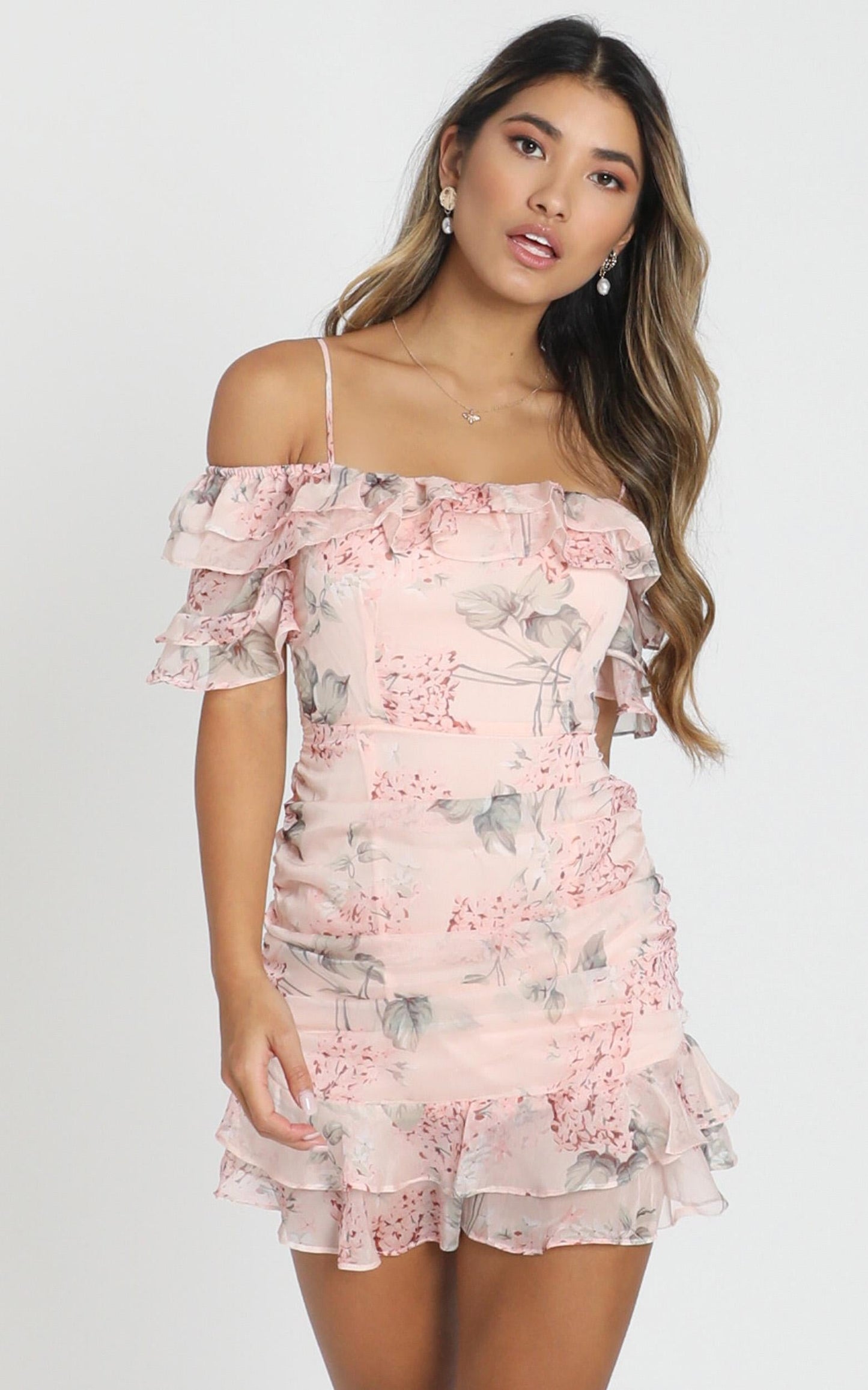 Queen Of The Prairie Dress In Blush Floral
