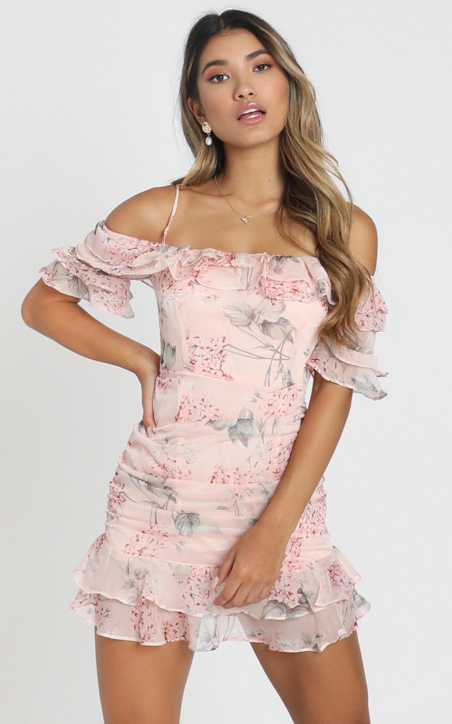 Queen Of The Prairie Dress In Blush Floral
