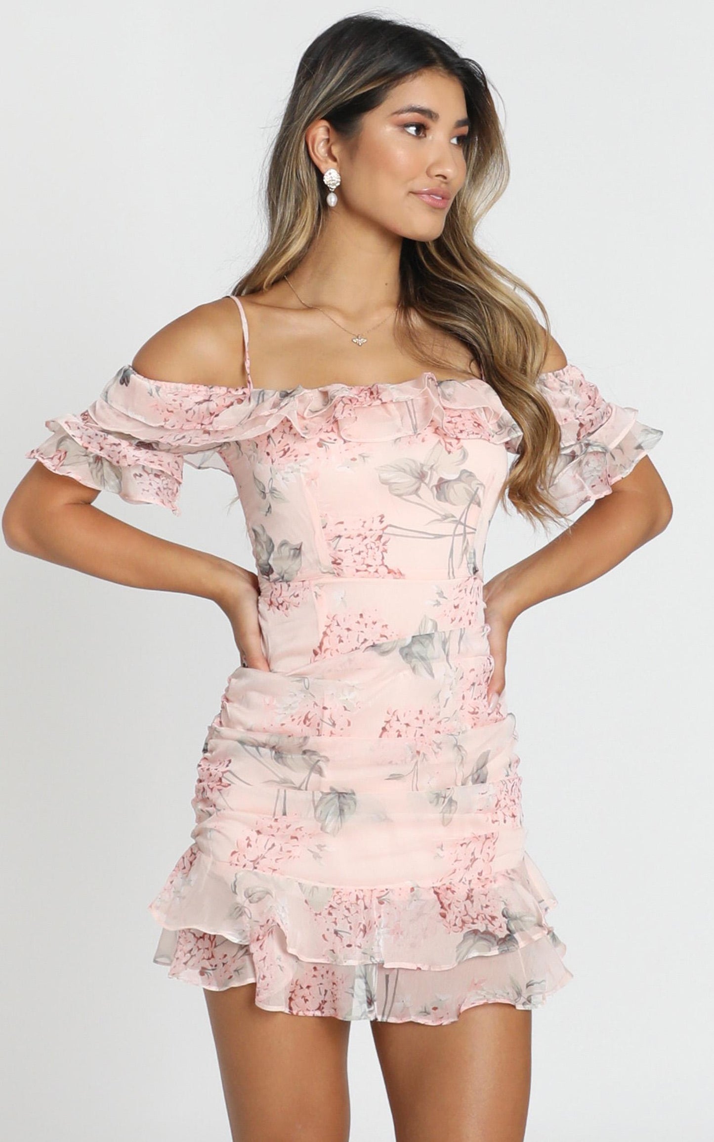 Queen Of The Prairie Dress In Blush Floral