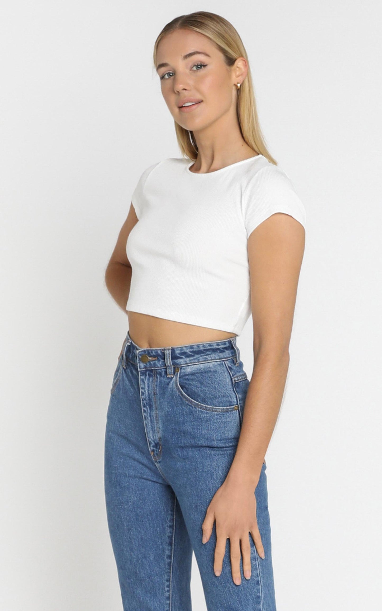 Quick Confessions Crop Tee in White