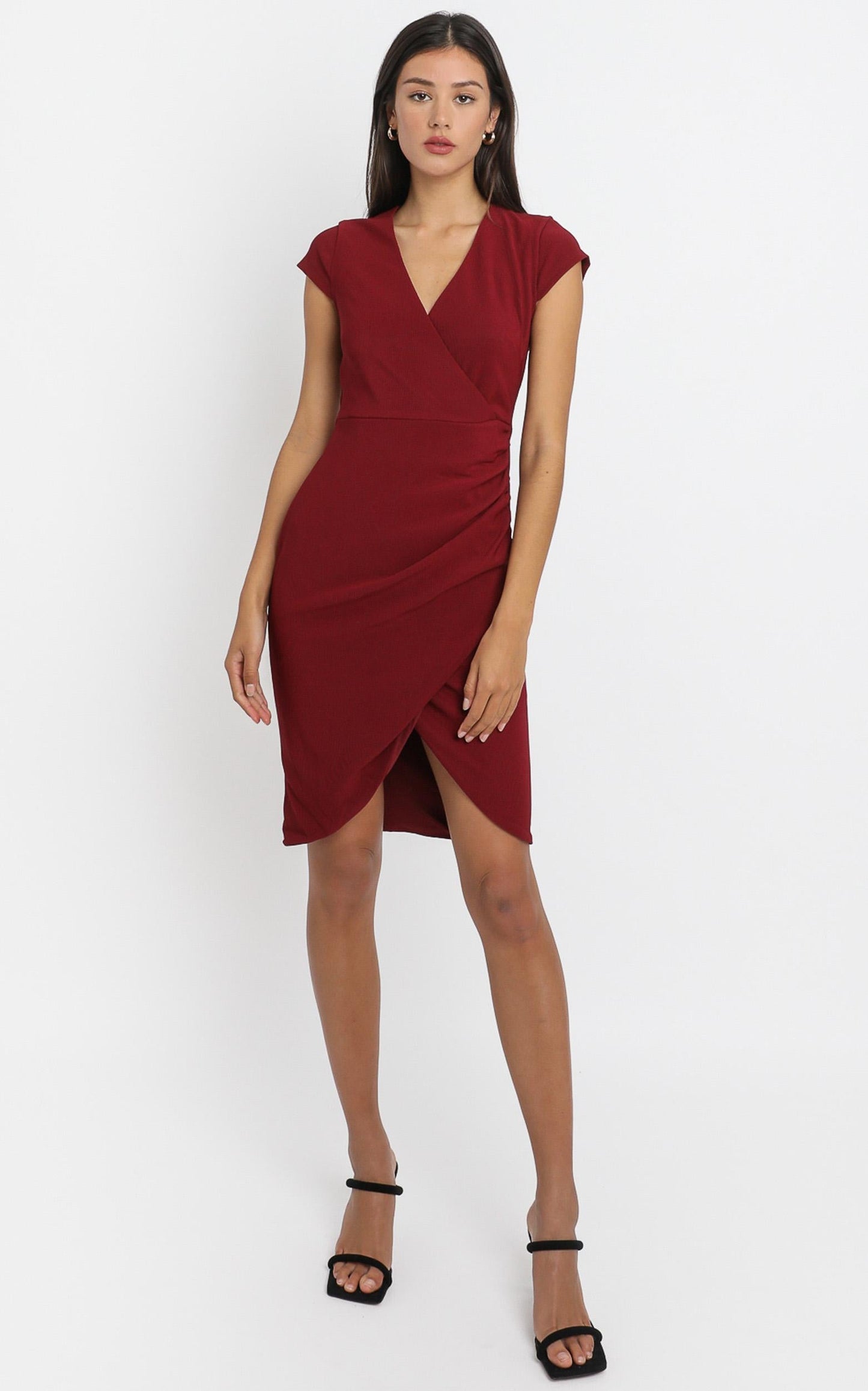 Quick Decider Dress in Wine