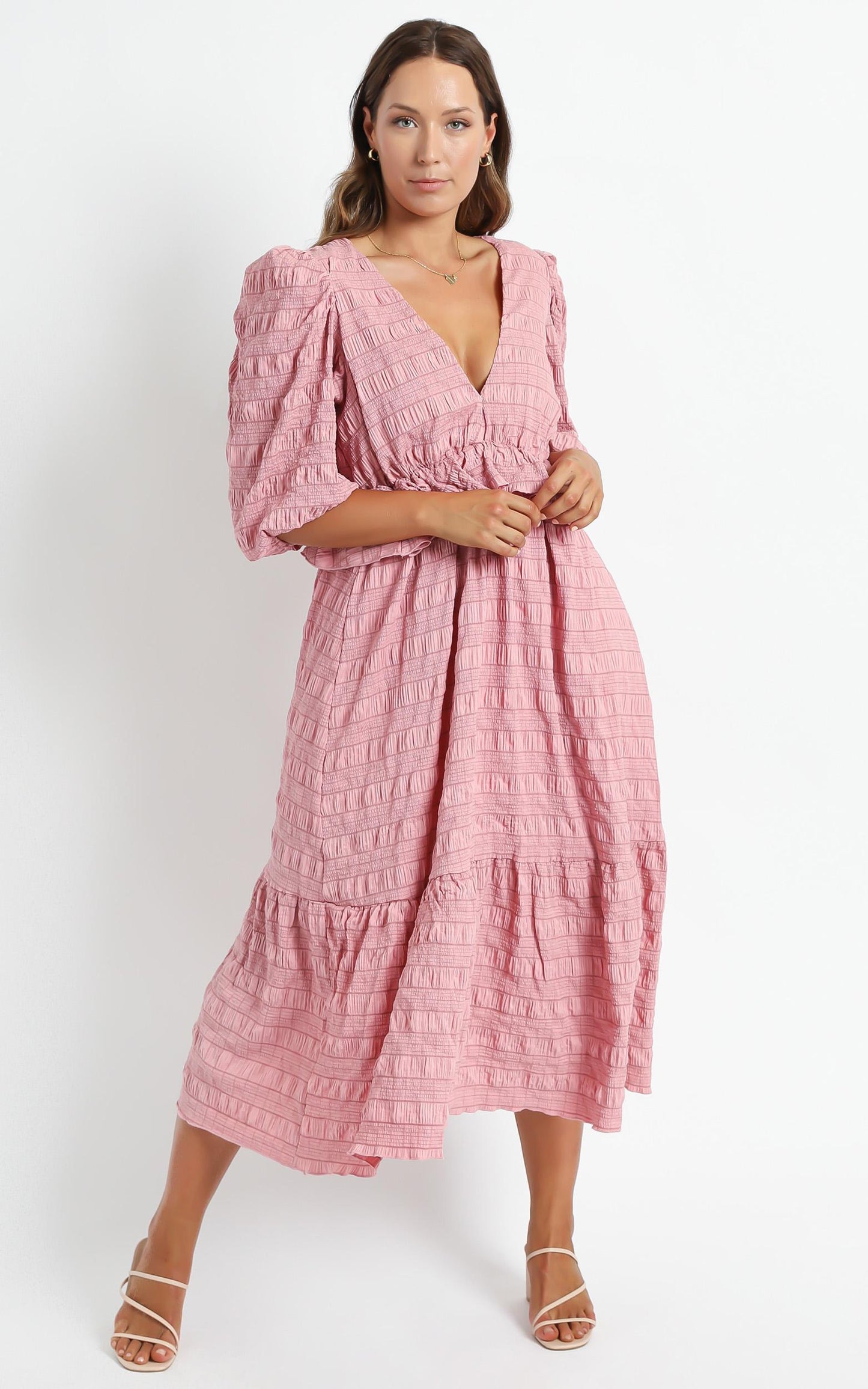 Addilyn Dress in Rose Check