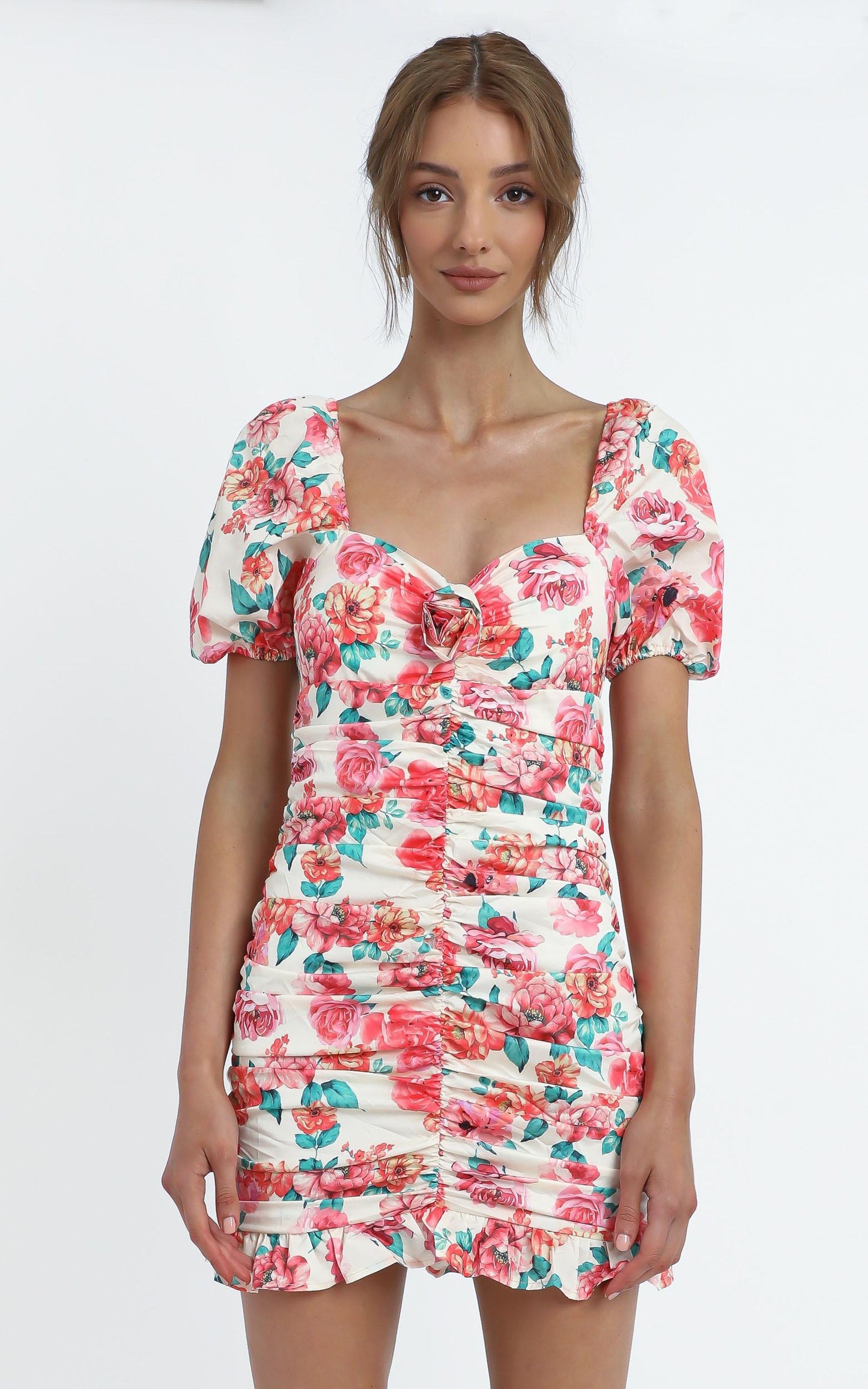 Rachel Dress in Pink Floral