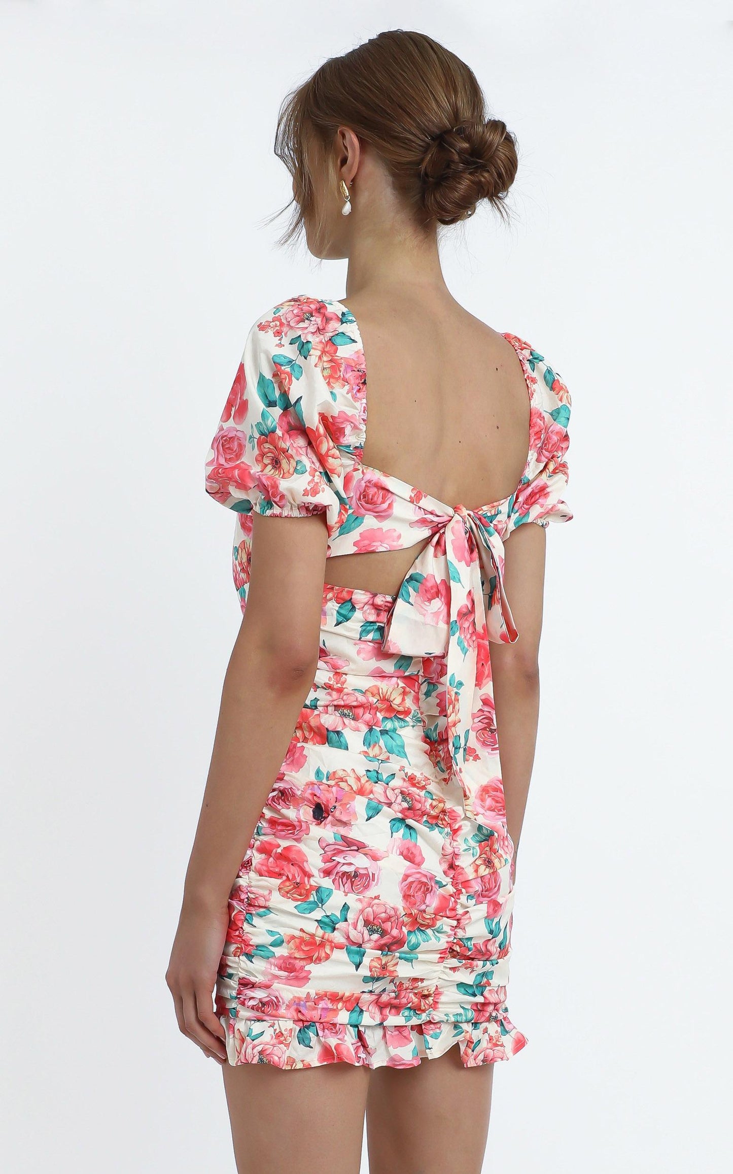 Rachel Dress in Pink Floral