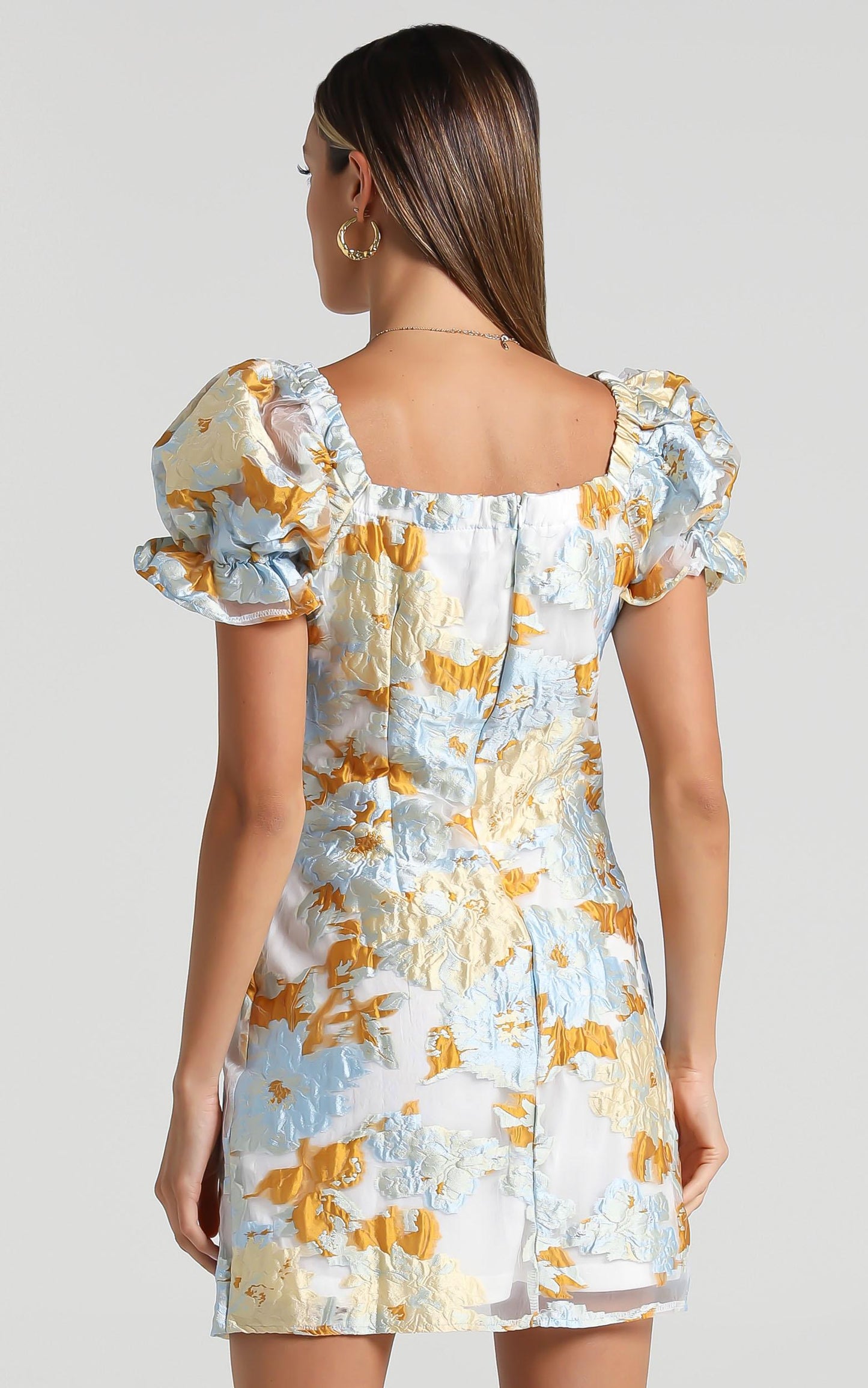 Rachelle Dress in Blue Floral