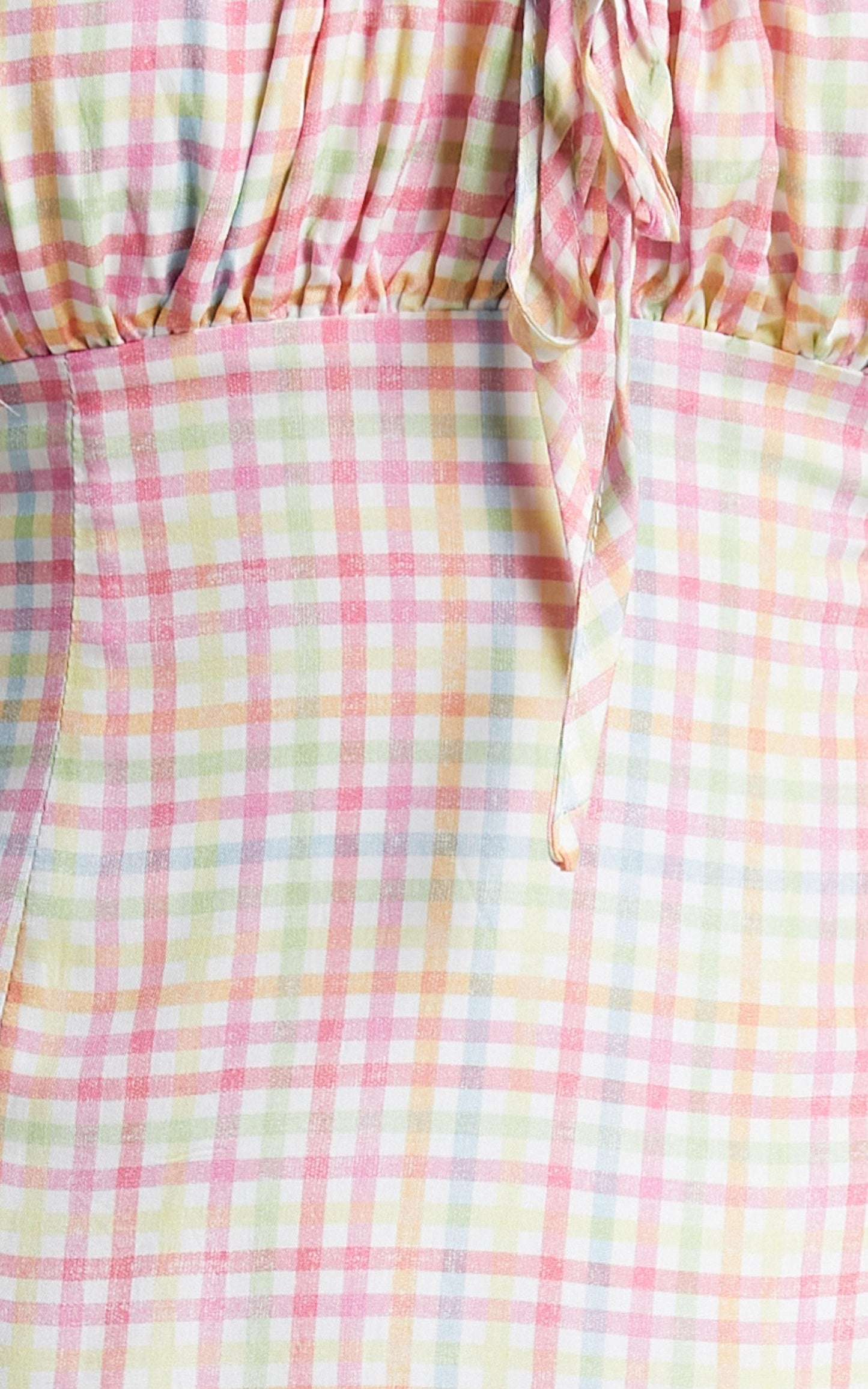 Margarita Dress in Rainbow Check