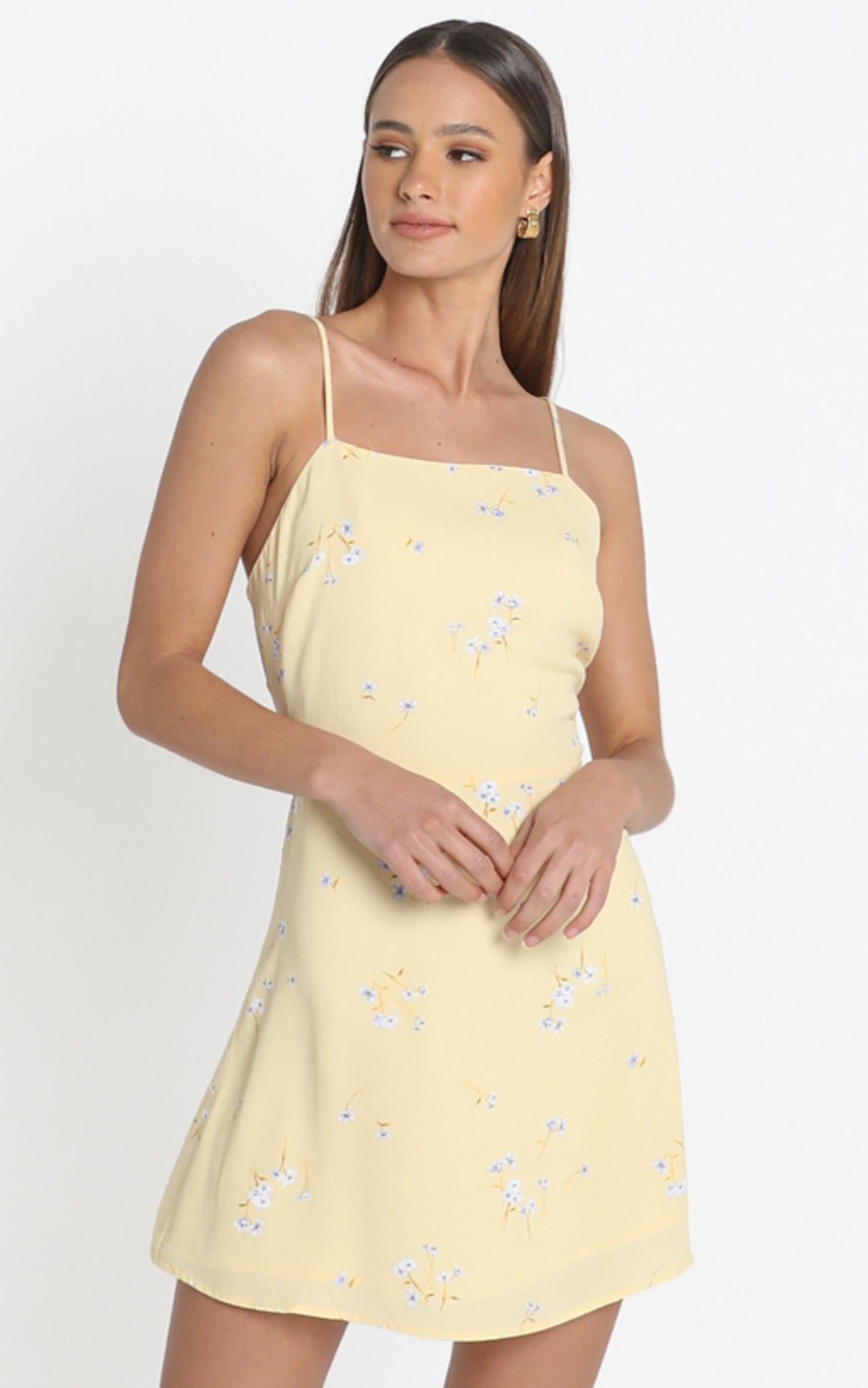 Ramona Dress in yellow floral