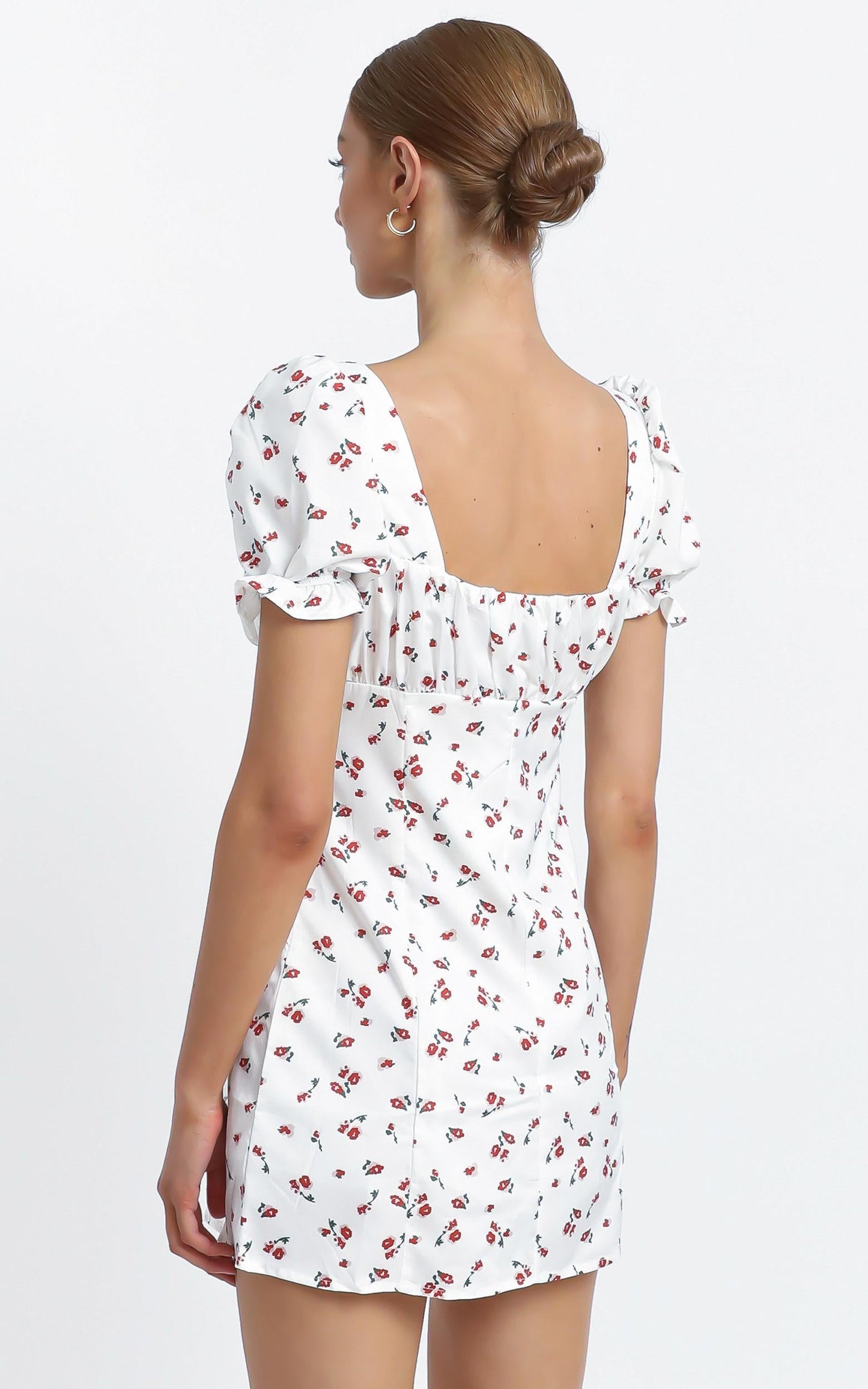 Ramsey Dress in White Floral