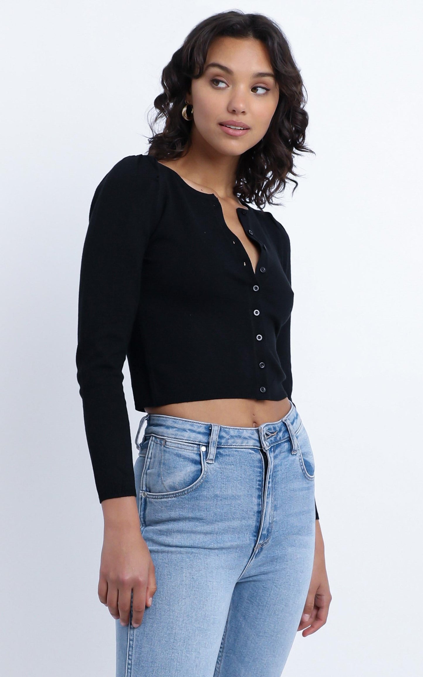 Kellen Knit Cardigan in Black