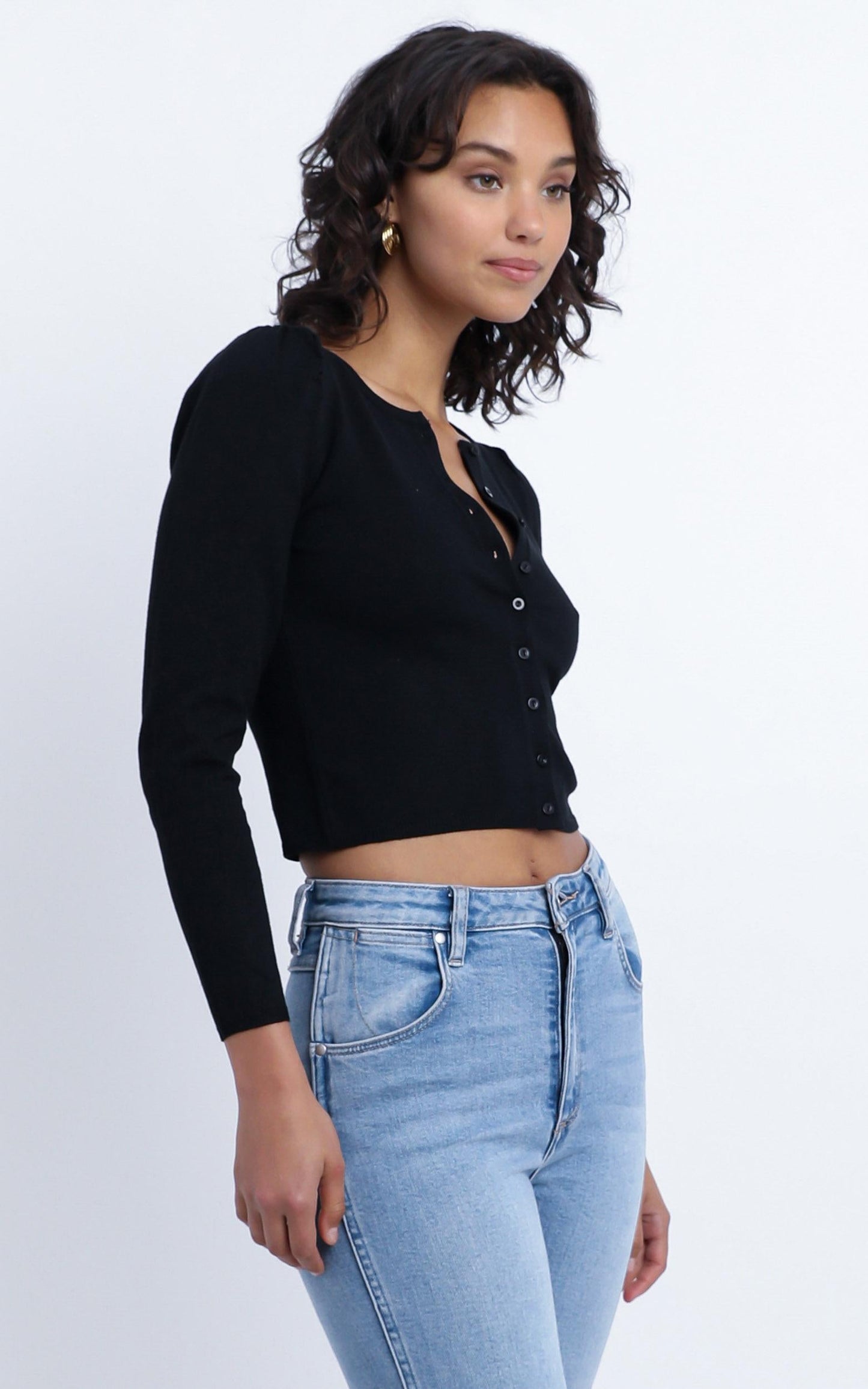 Kellen Knit Cardigan in Black