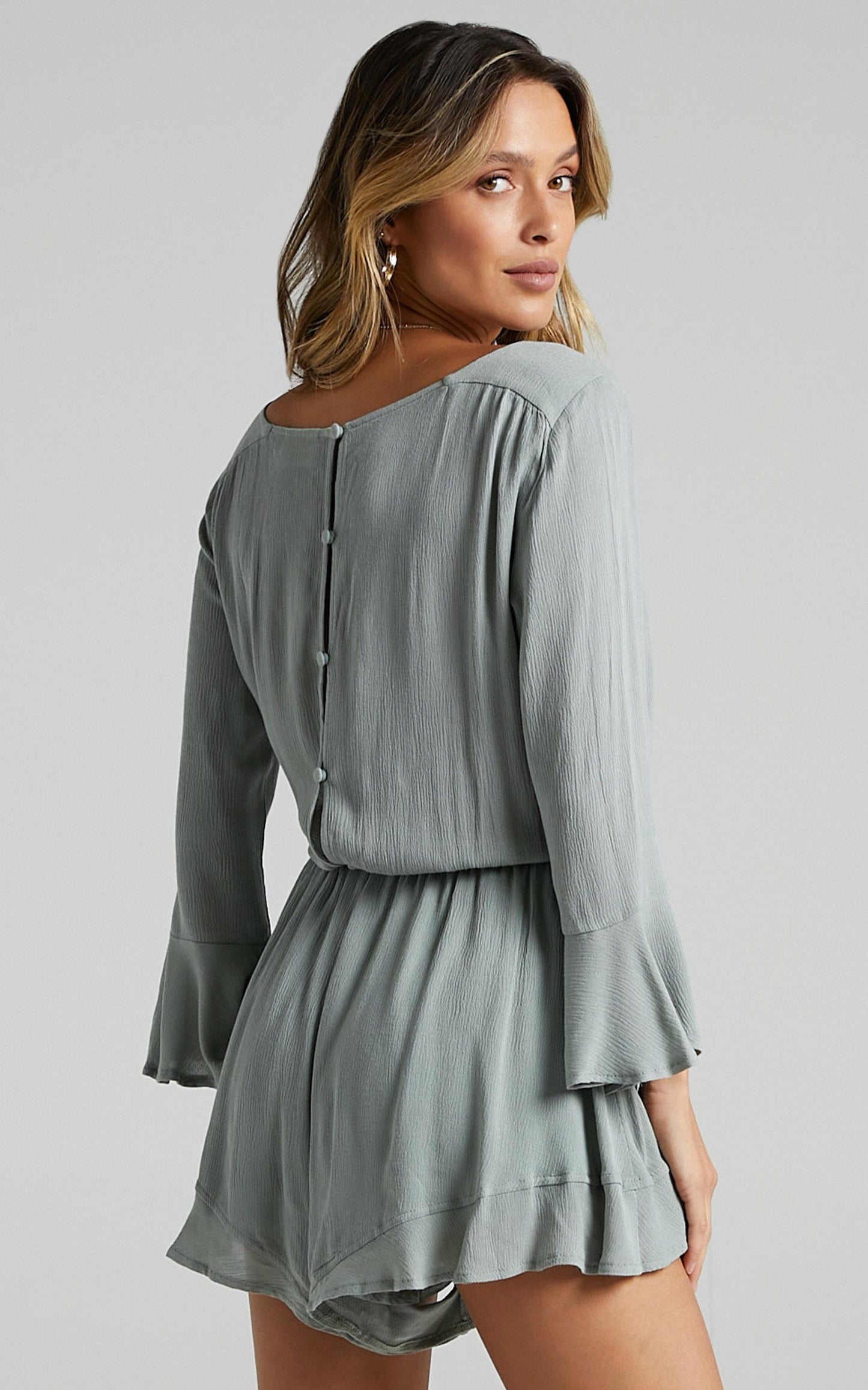 Sunday Breeze Playsuit in Sage