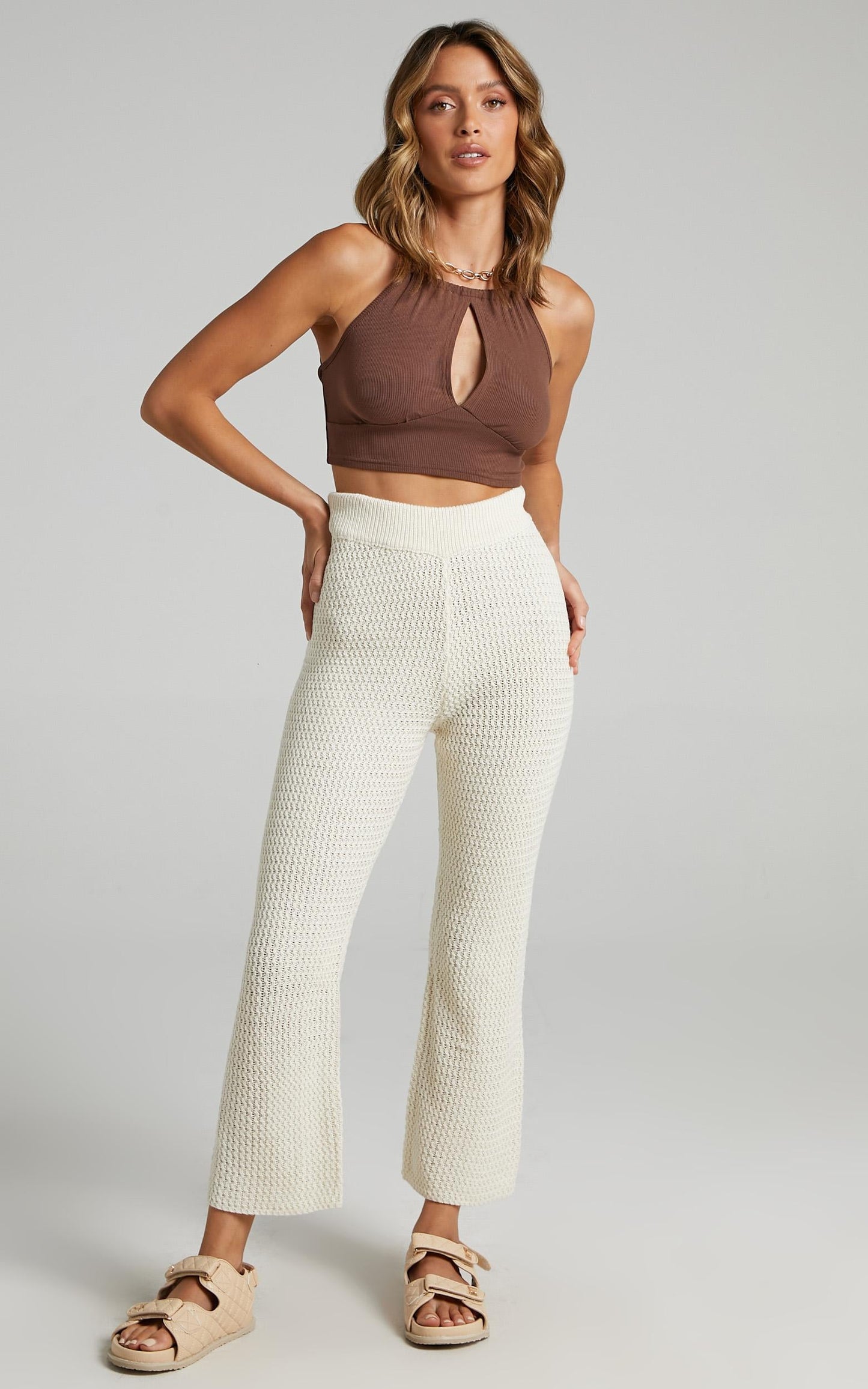 Jeston Knit Pants in Cream