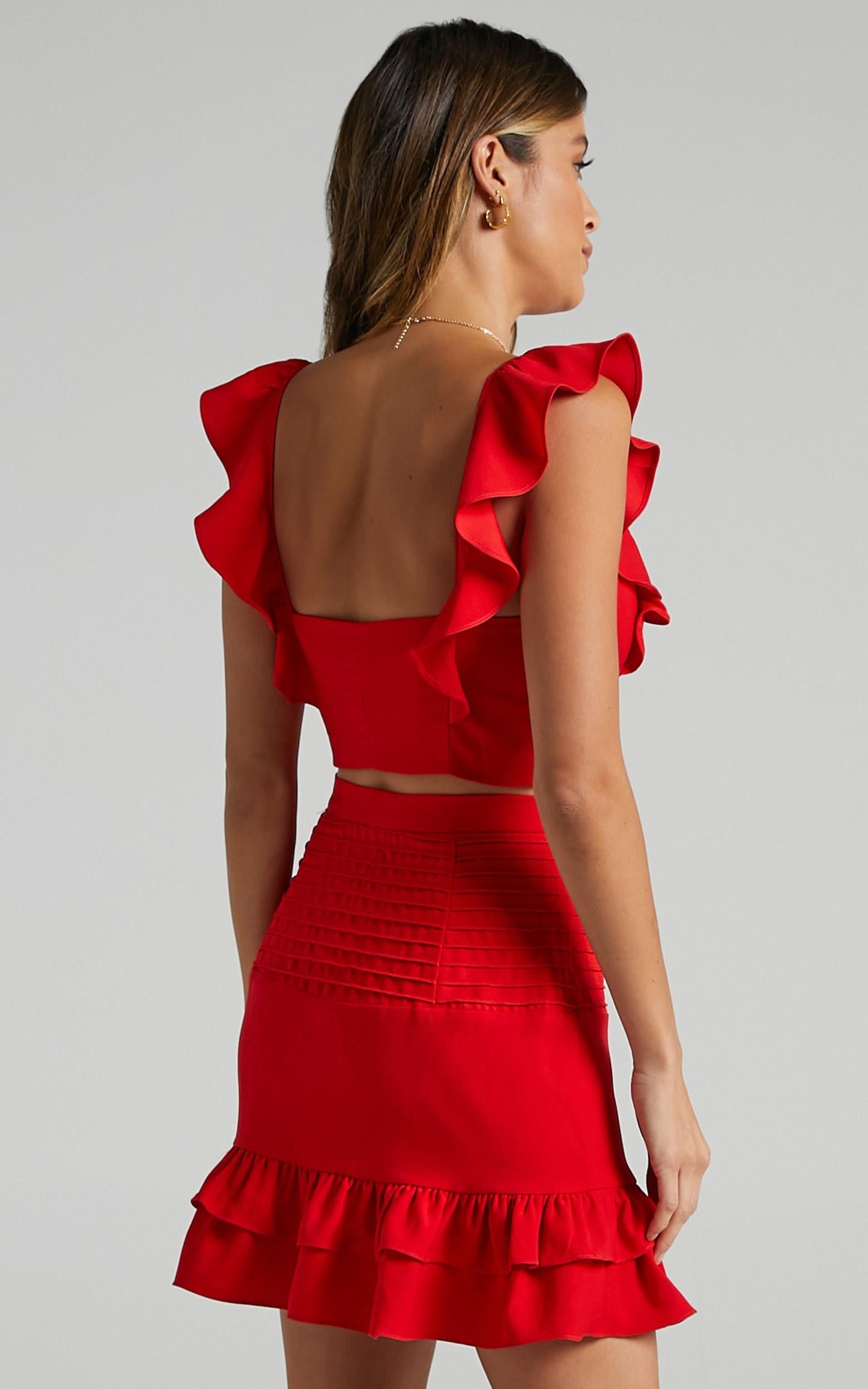 Make Me Stay Two Piece Set in Red