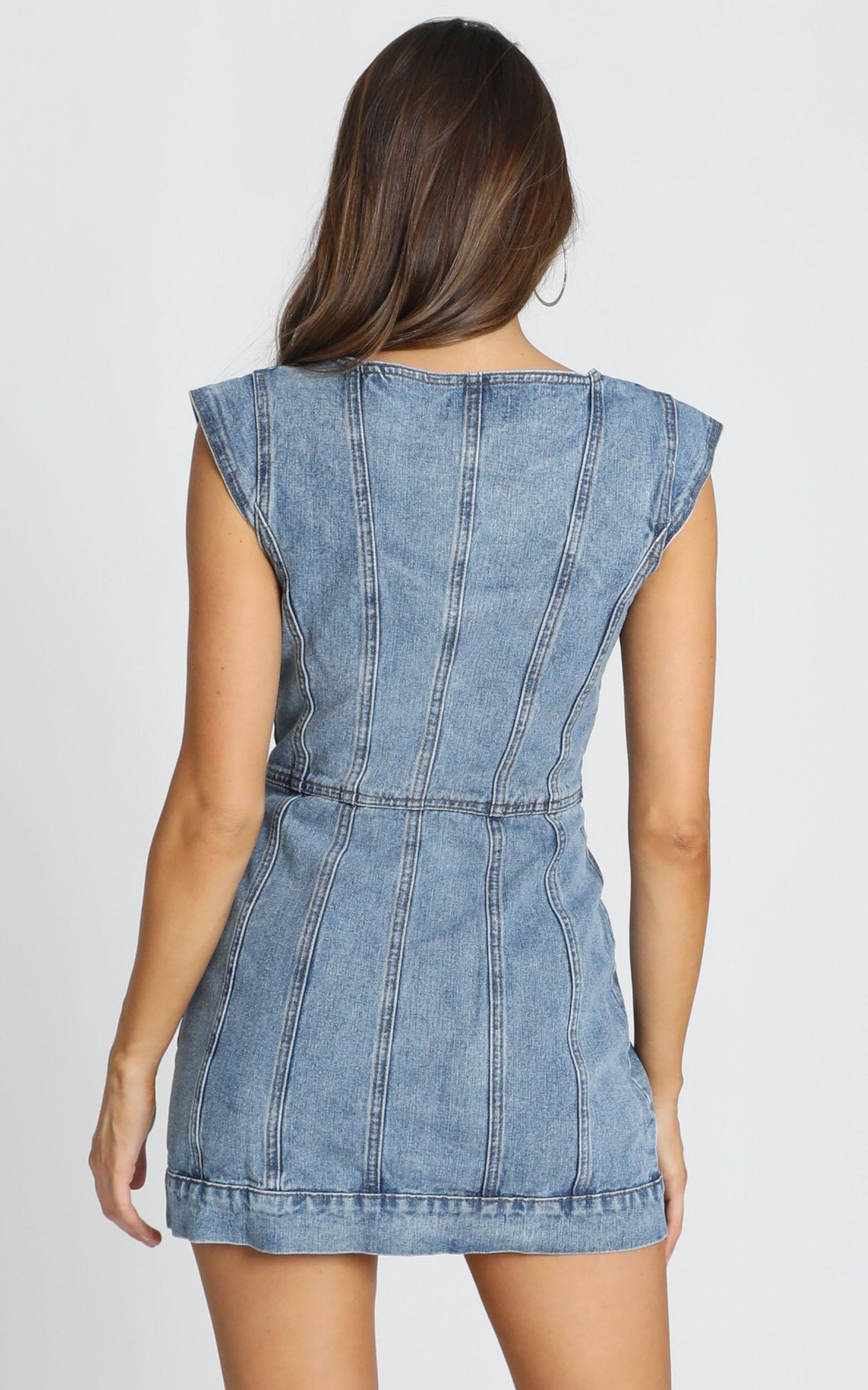 Lioness - Refreshing The Soul Denim Dress In Light Wash