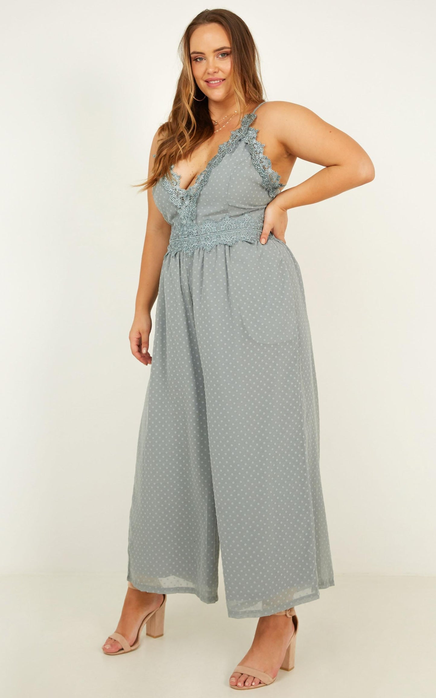 We Could Be Friends Jumpsuit In Sage