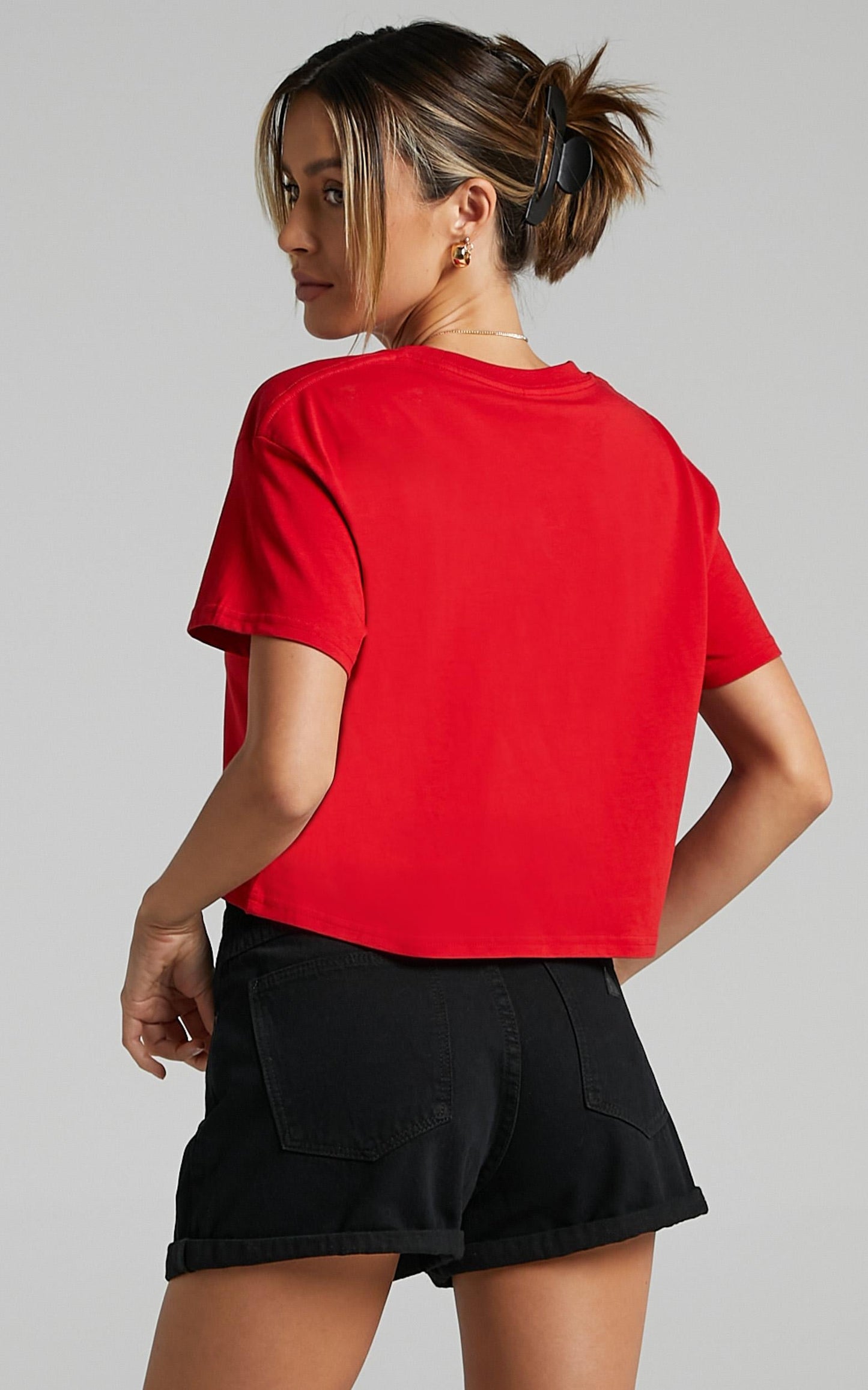 Abrand - A High Relaxed Denim Shorts in Overdyed Black