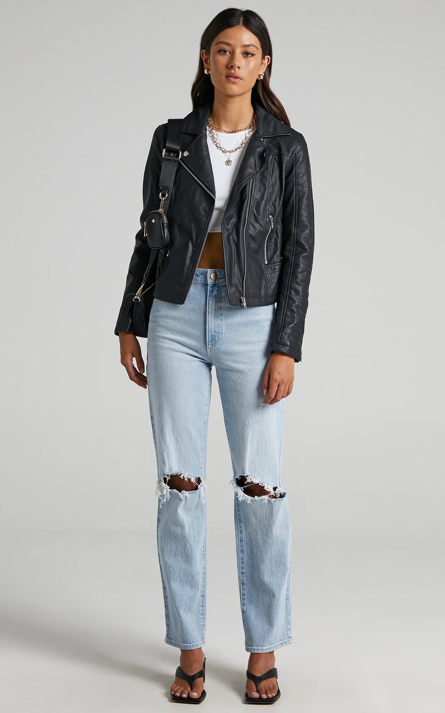 Same Language Jacket in Black Leatherette