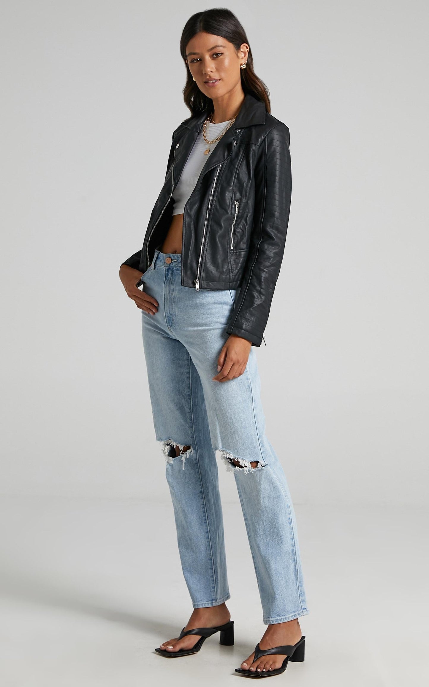 Same Language Jacket in Black Leatherette