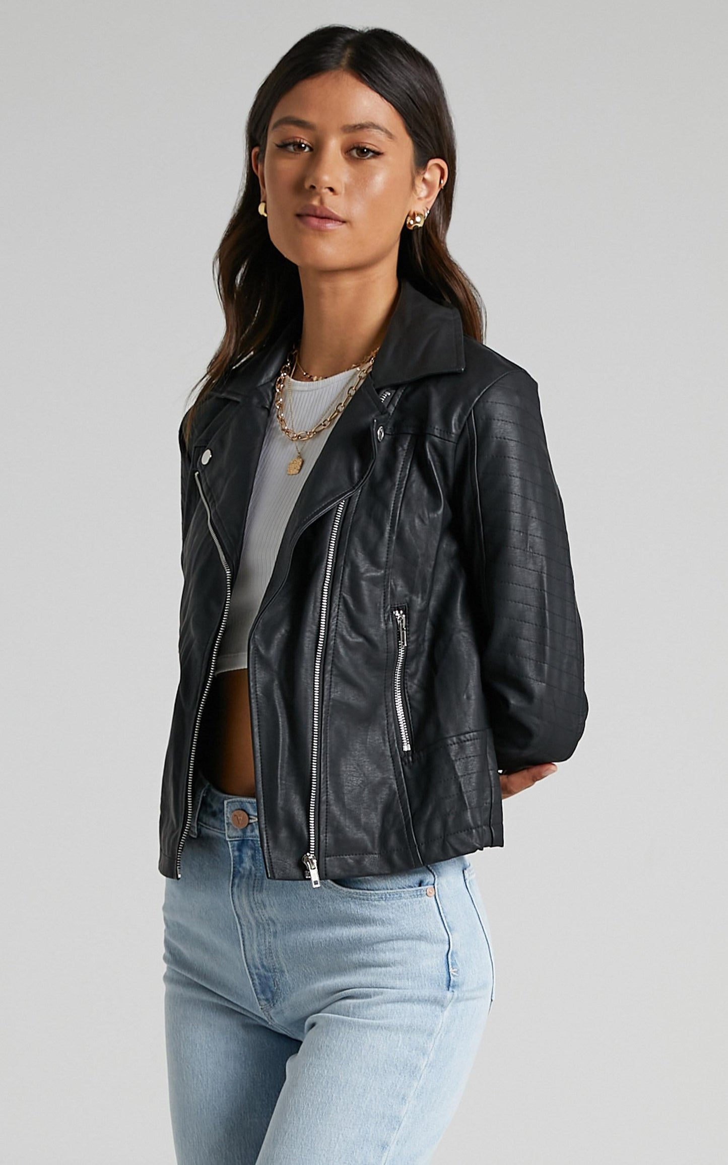 Same Language Jacket in Black Leatherette