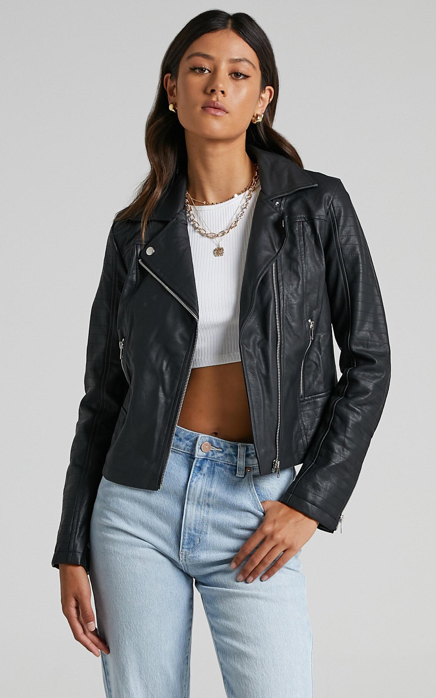 Same Language Jacket in Black Leatherette