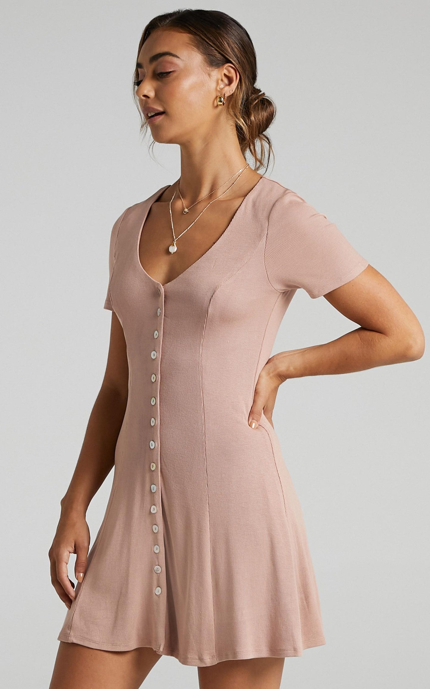 Changing Winds Dress In Blush