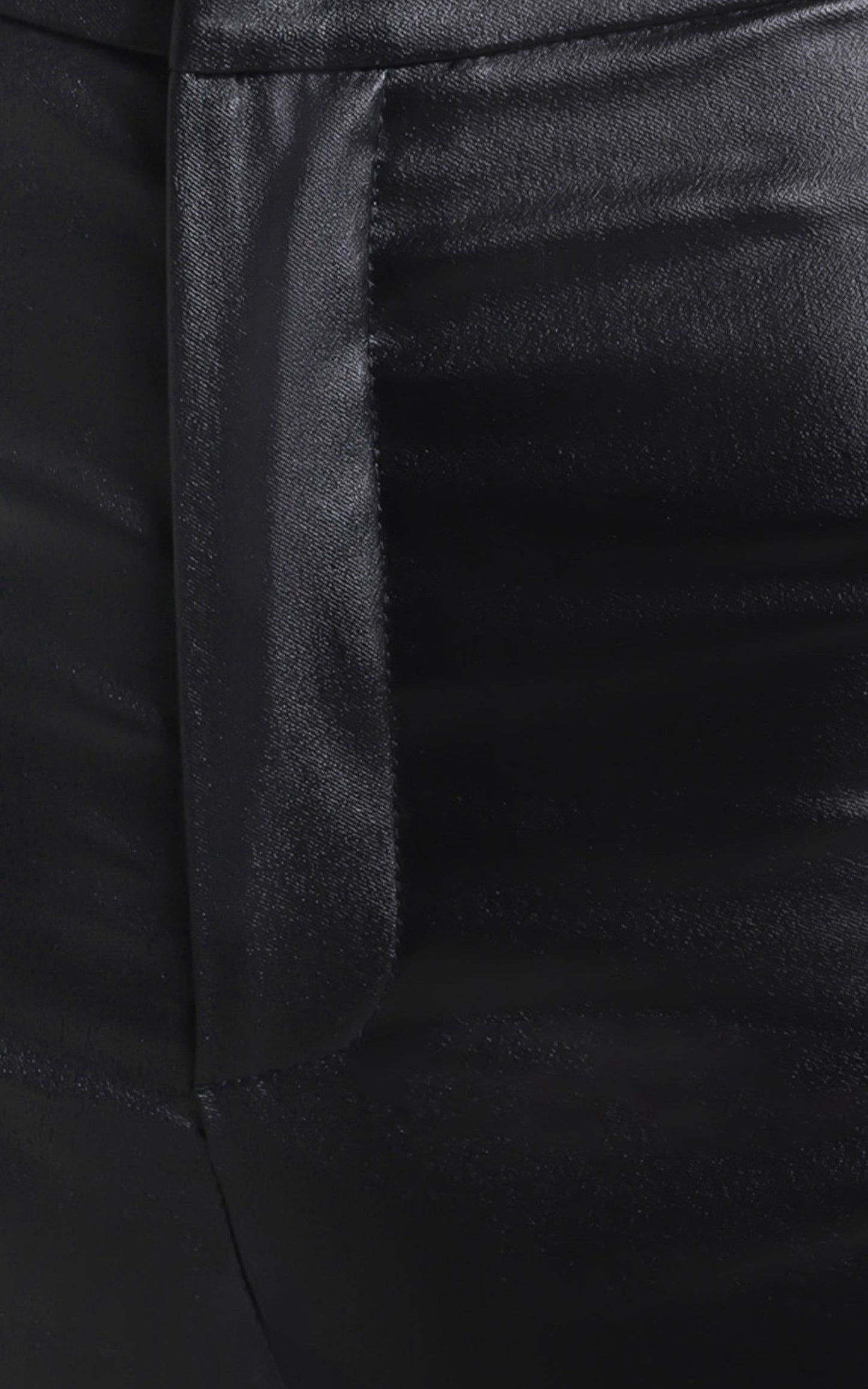 Whatever We Want Pants in Black Leatherette