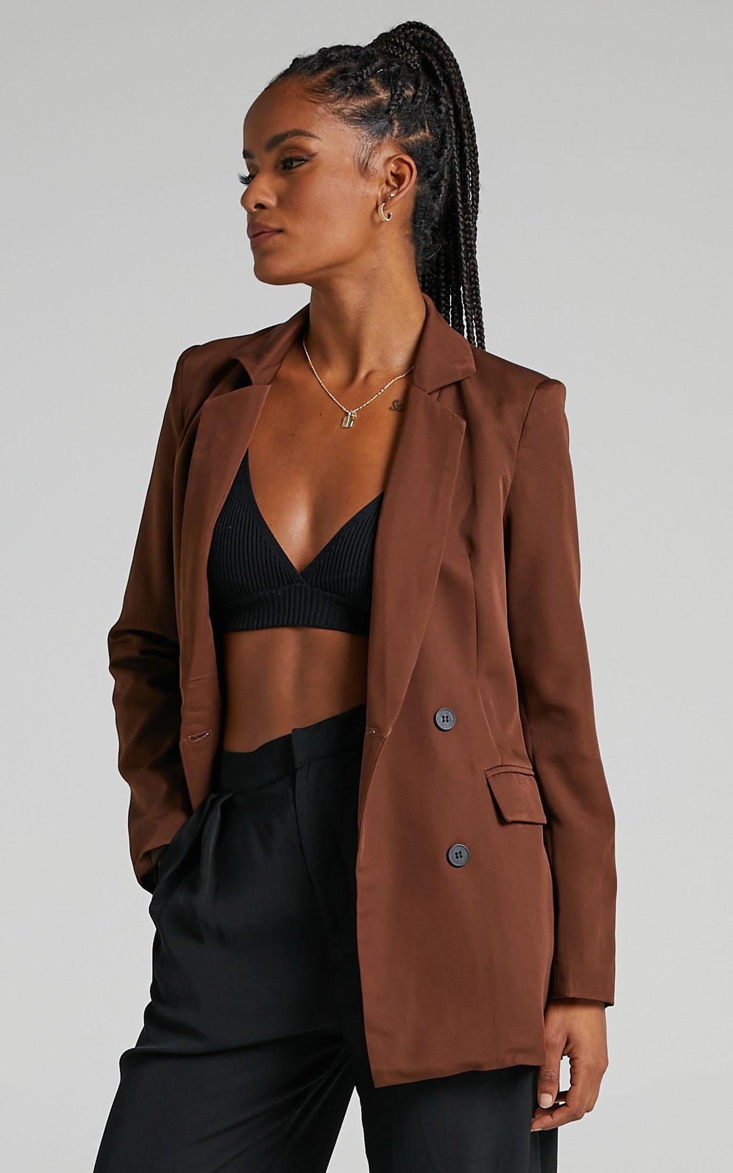 All Grown Up Blazer in Chocolate