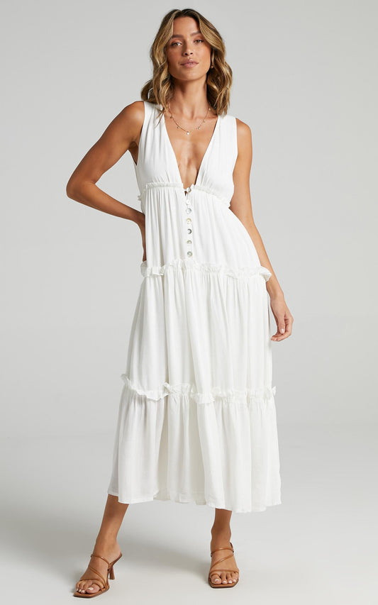 Arlana Dress in White