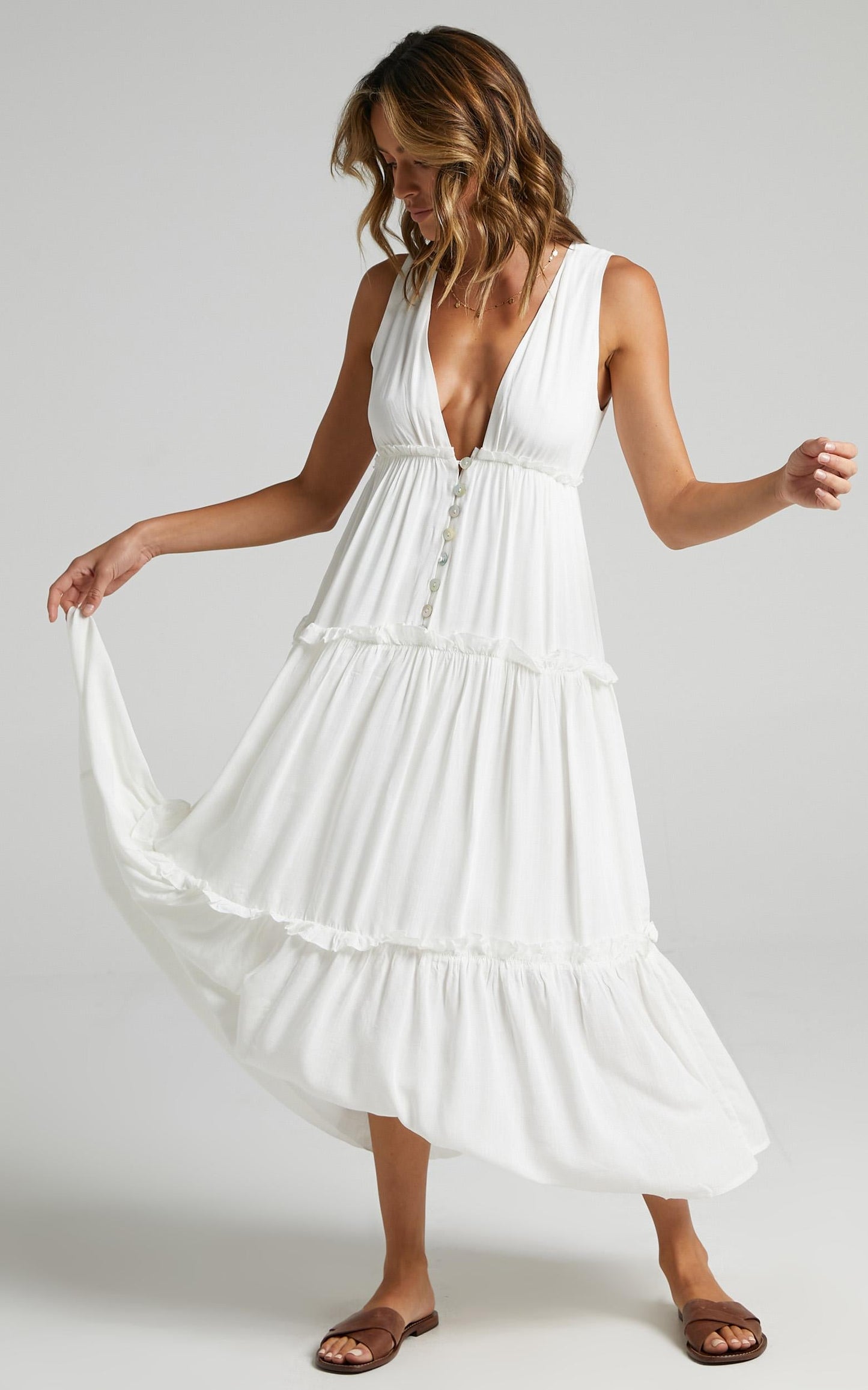 Arlana Dress in White