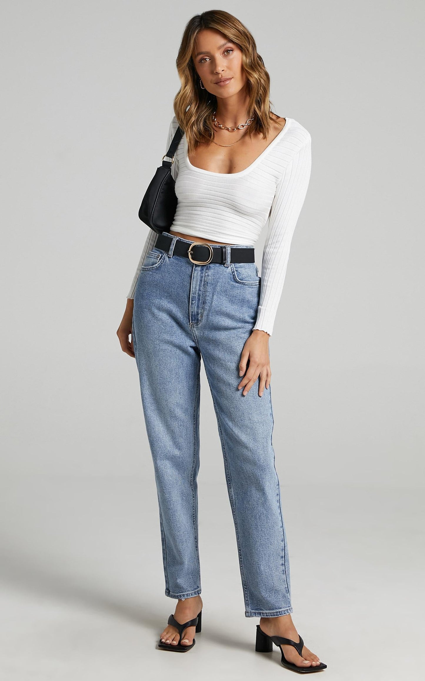 Brennan Knit Top in White