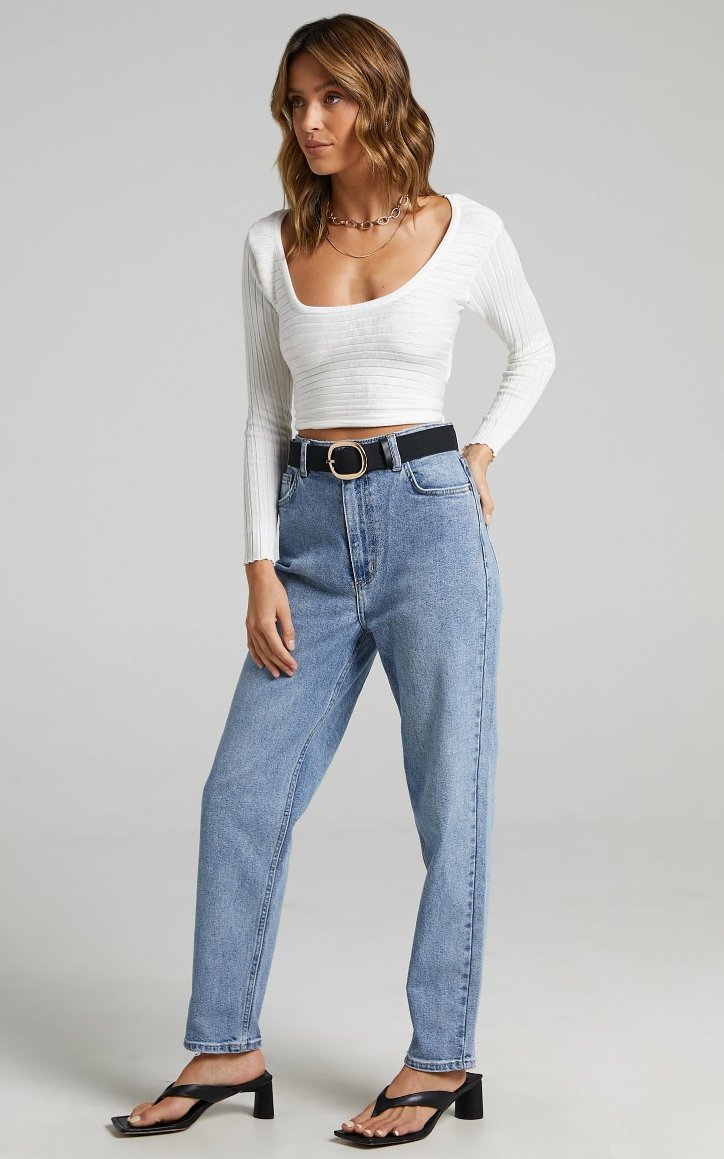 Brennan Knit Top in White