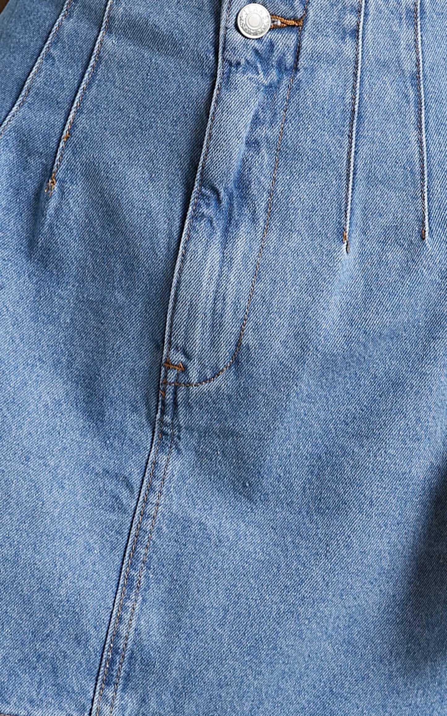 Carson Denim Skirt in Mid Wash