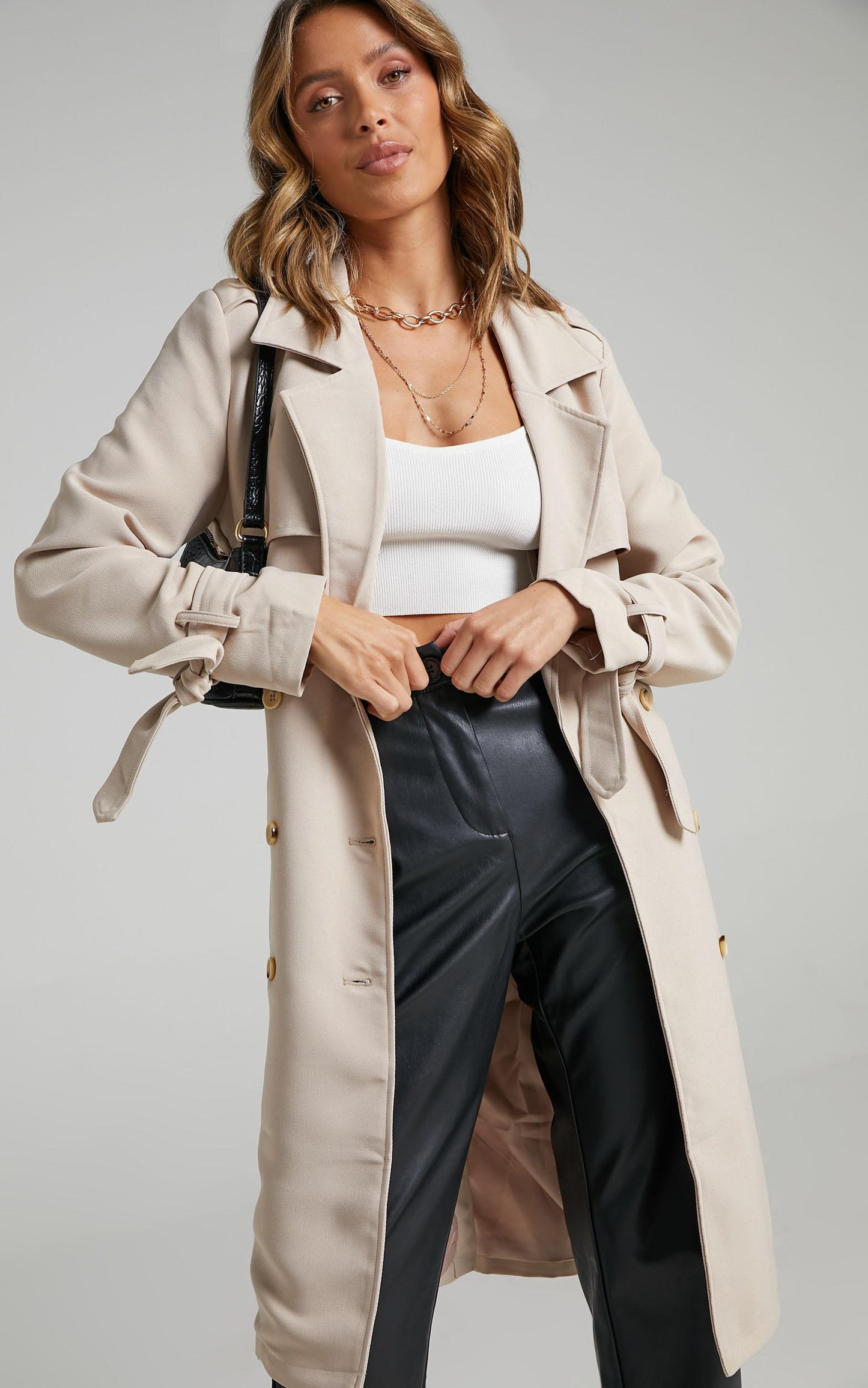 Coolest Girl Trench Coat in Beige