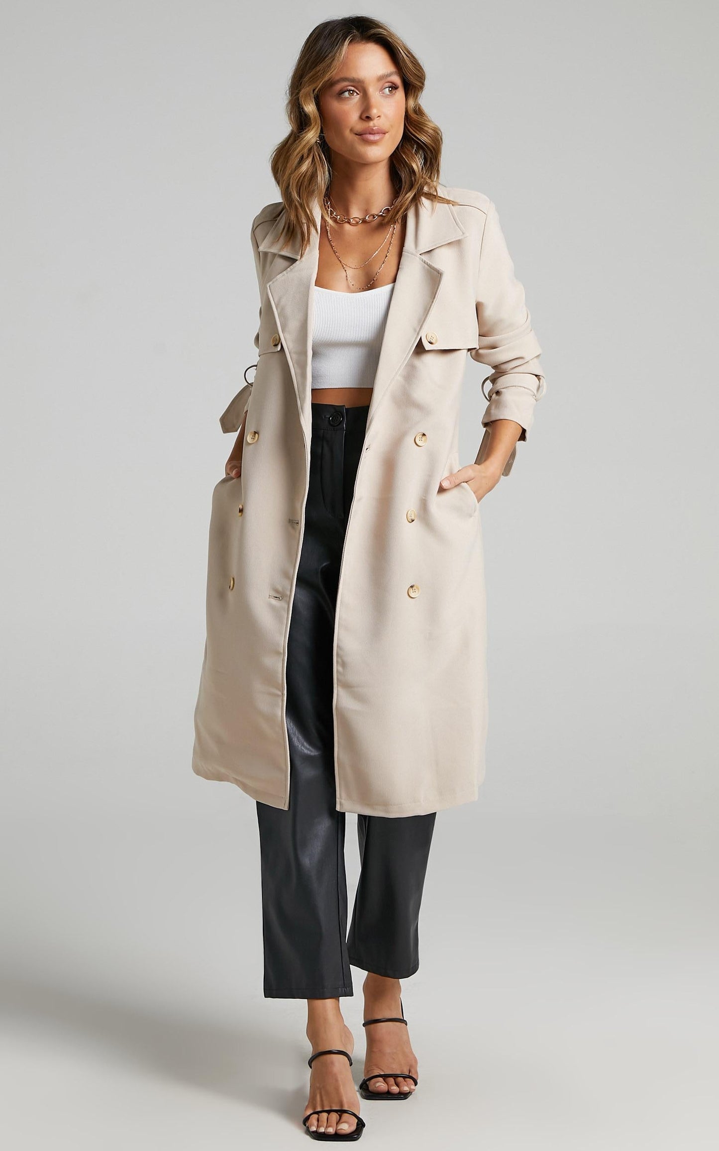 Coolest Girl Trench Coat in Beige