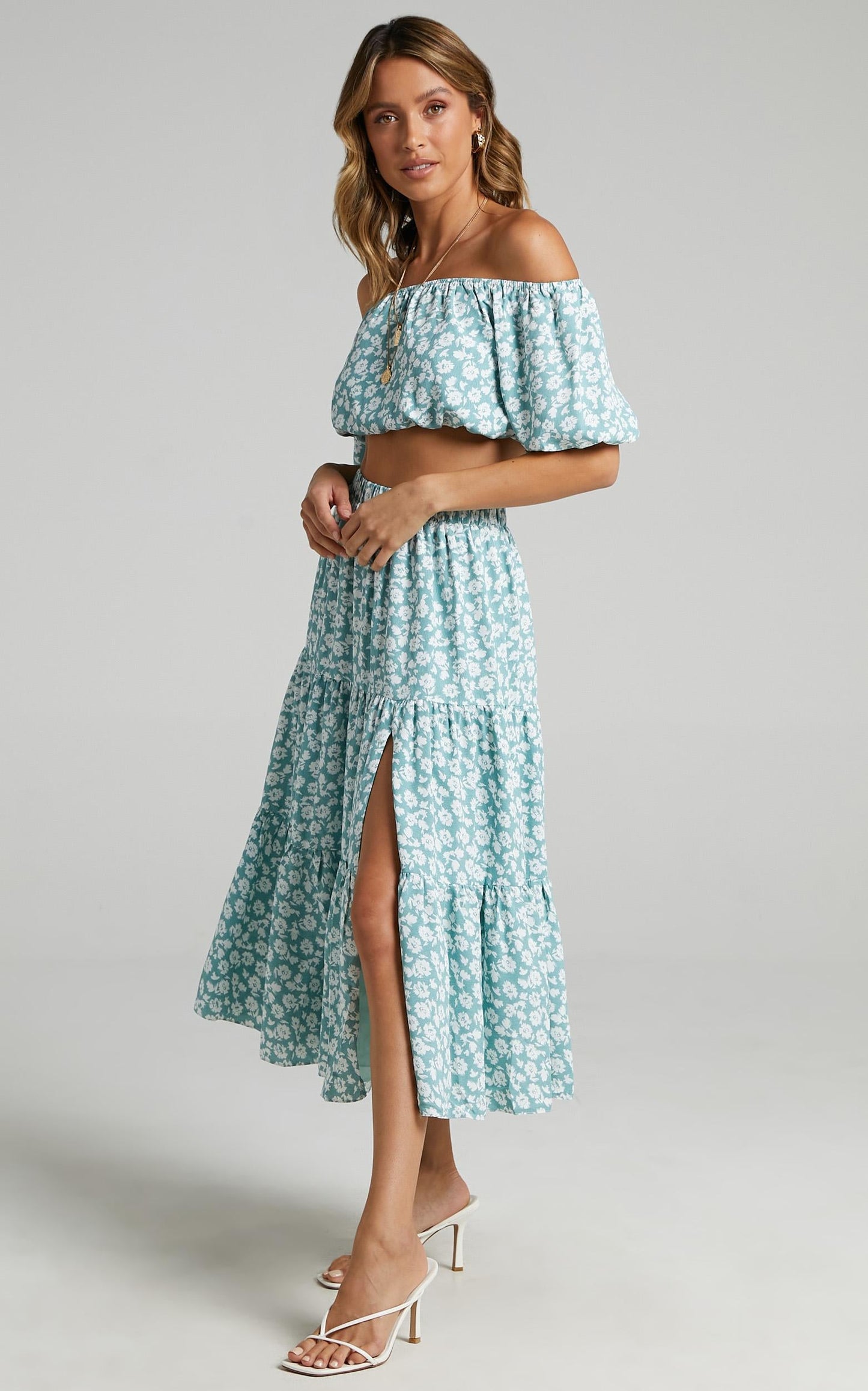 Distant Memory Two Piece Set in Sage Floral