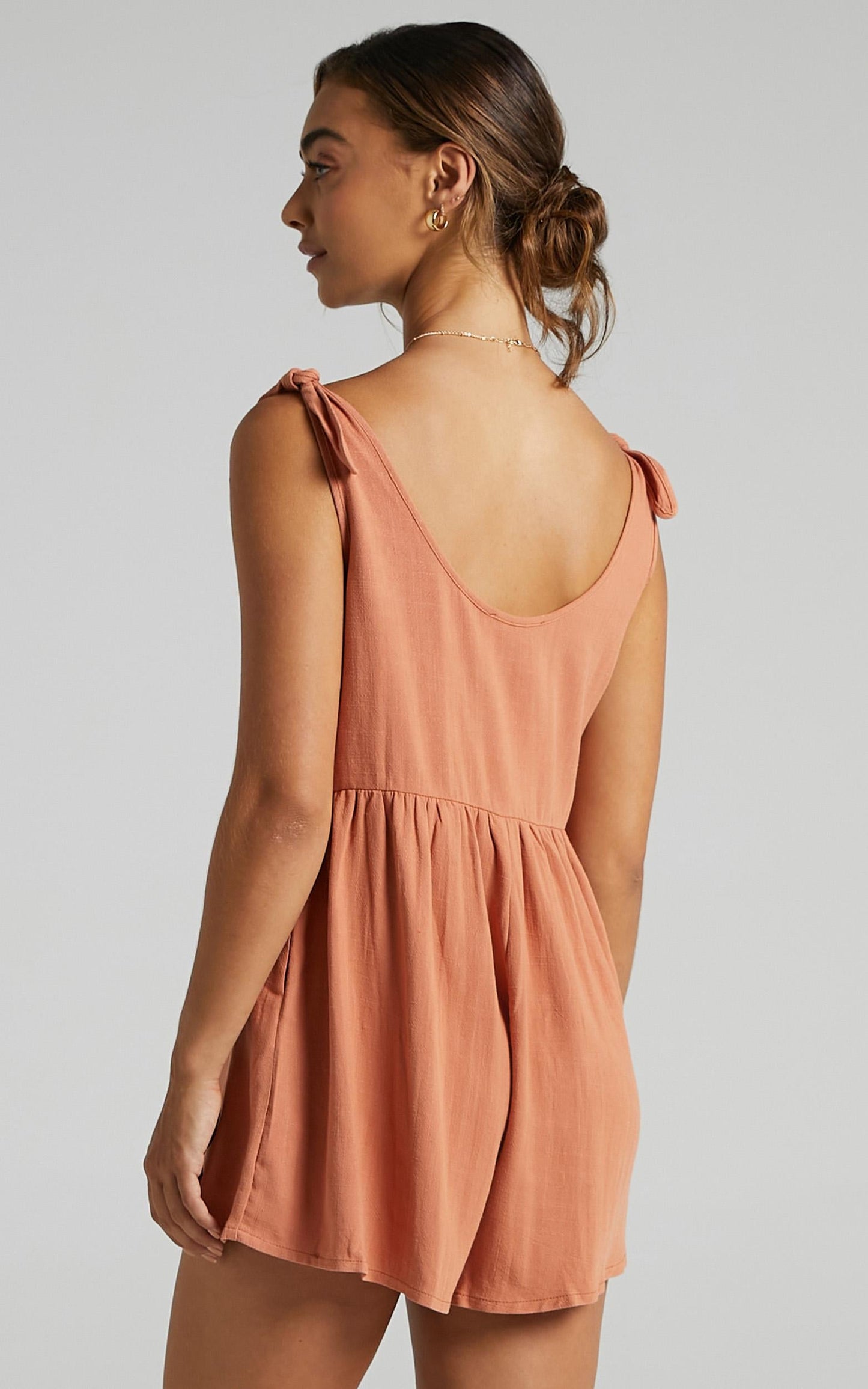 Bring This Down Playsuit in Dusty Rose