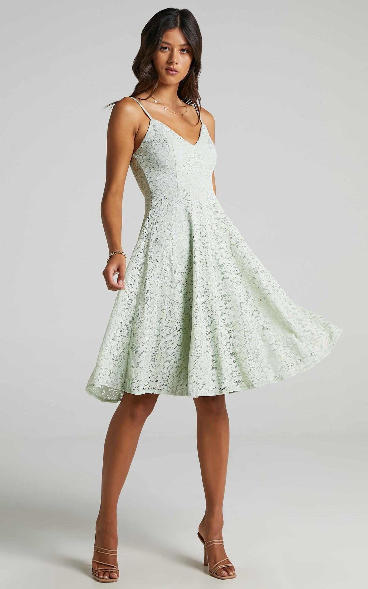 Far Beyond Dress in Sage Lace