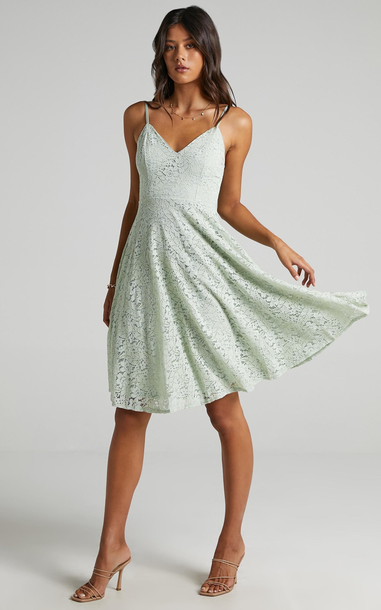 Far Beyond Dress in Sage Lace