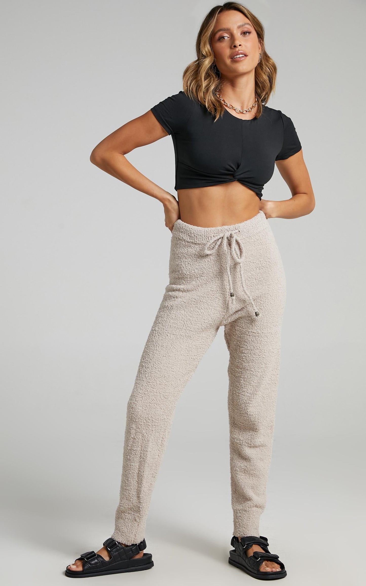 Jesstin Knit Pants in Cream