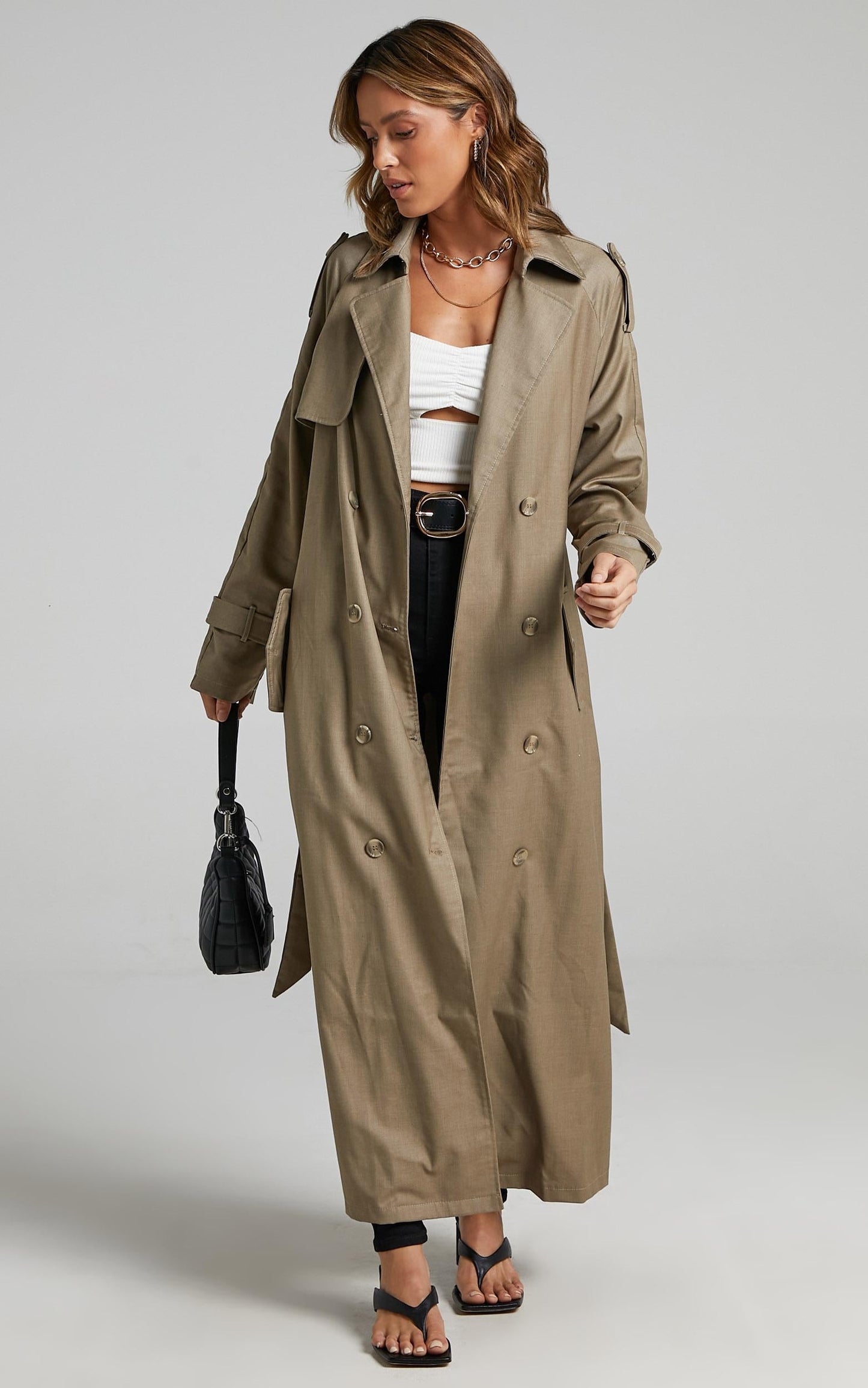 Lioness - Treacherous Long Coat in Beige