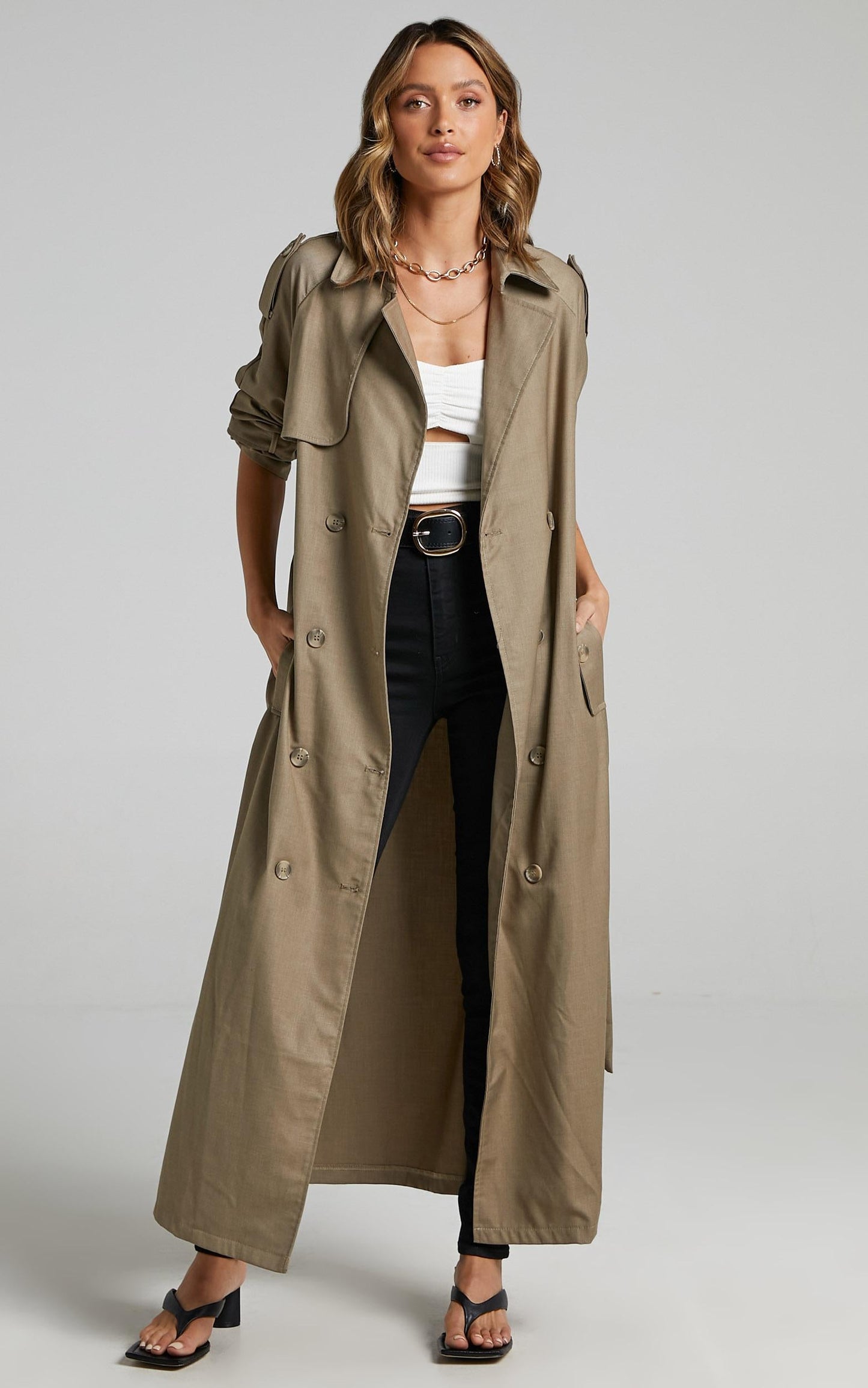 Lioness - Treacherous Long Coat in Beige