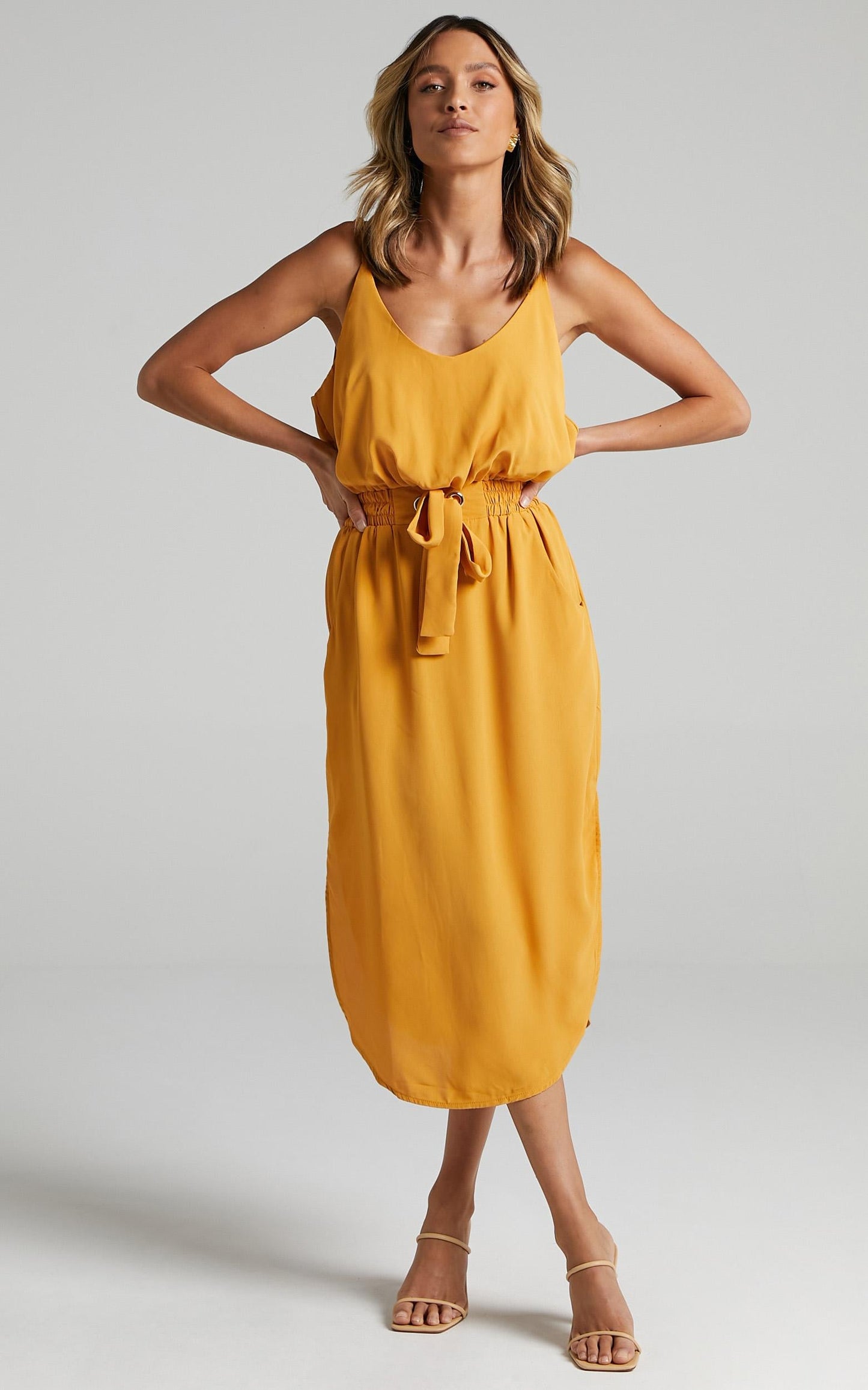 Get Things Done Dress in Mustard