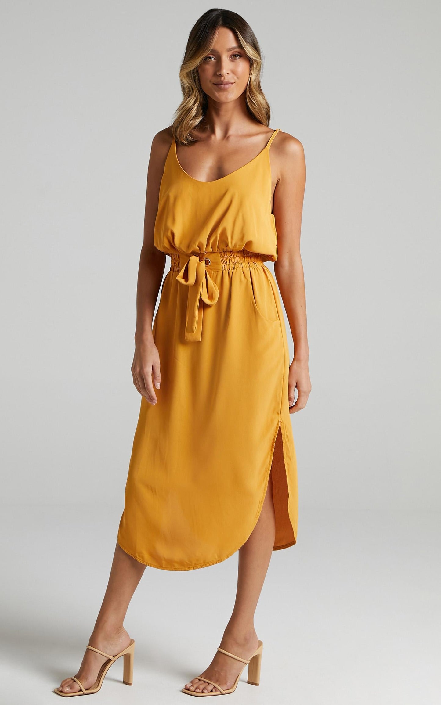 Get Things Done Dress in Mustard