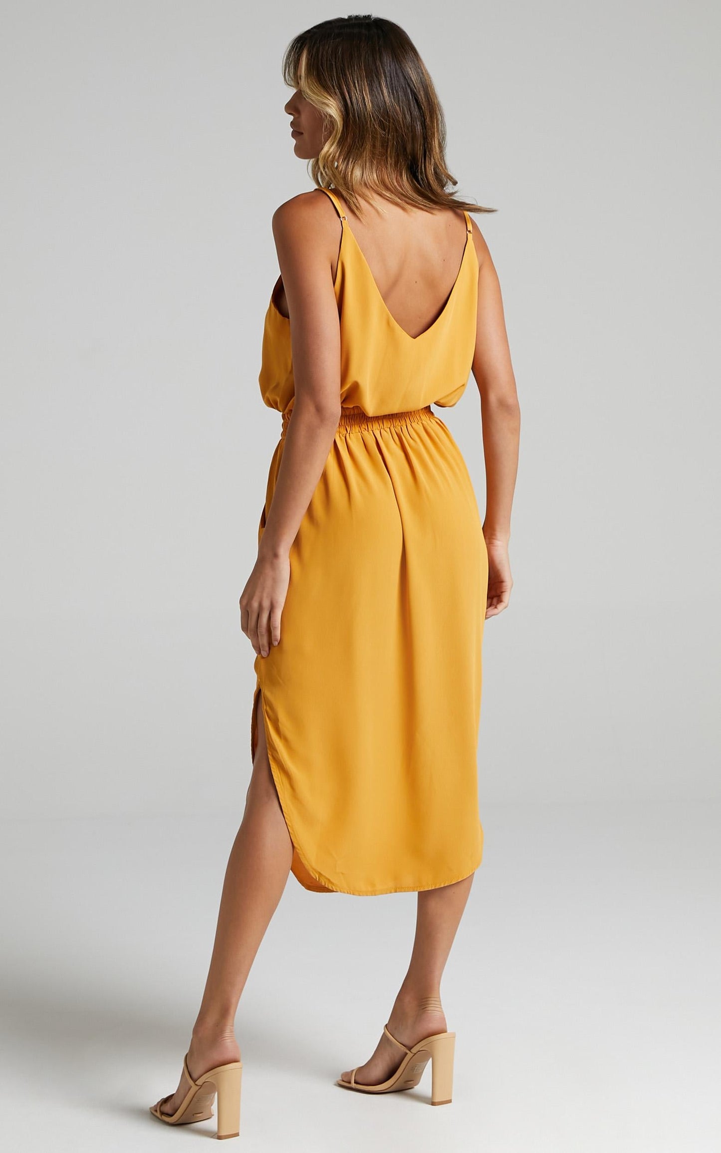 Get Things Done Dress in Mustard