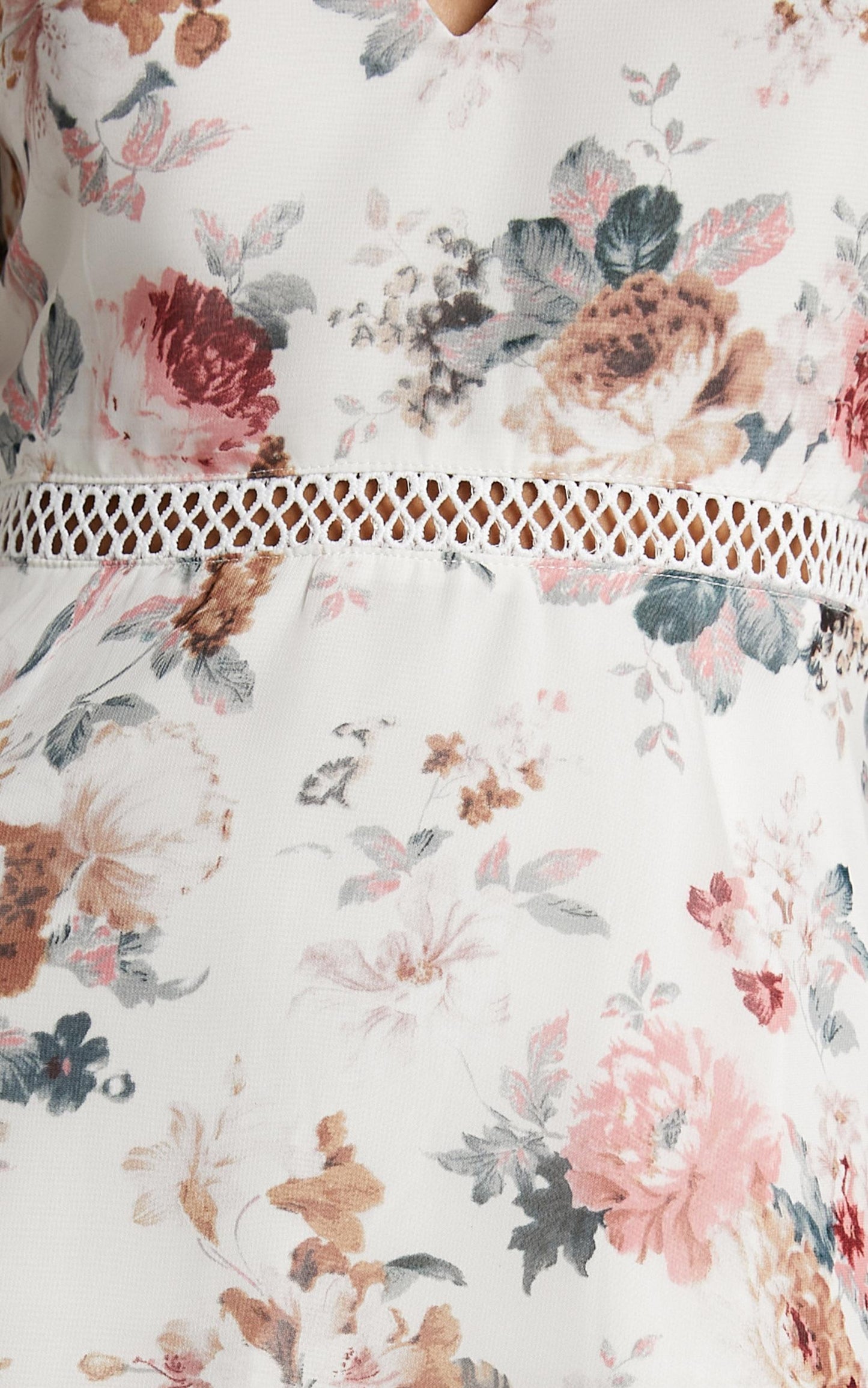 My Darkest Night Dress in White Floral