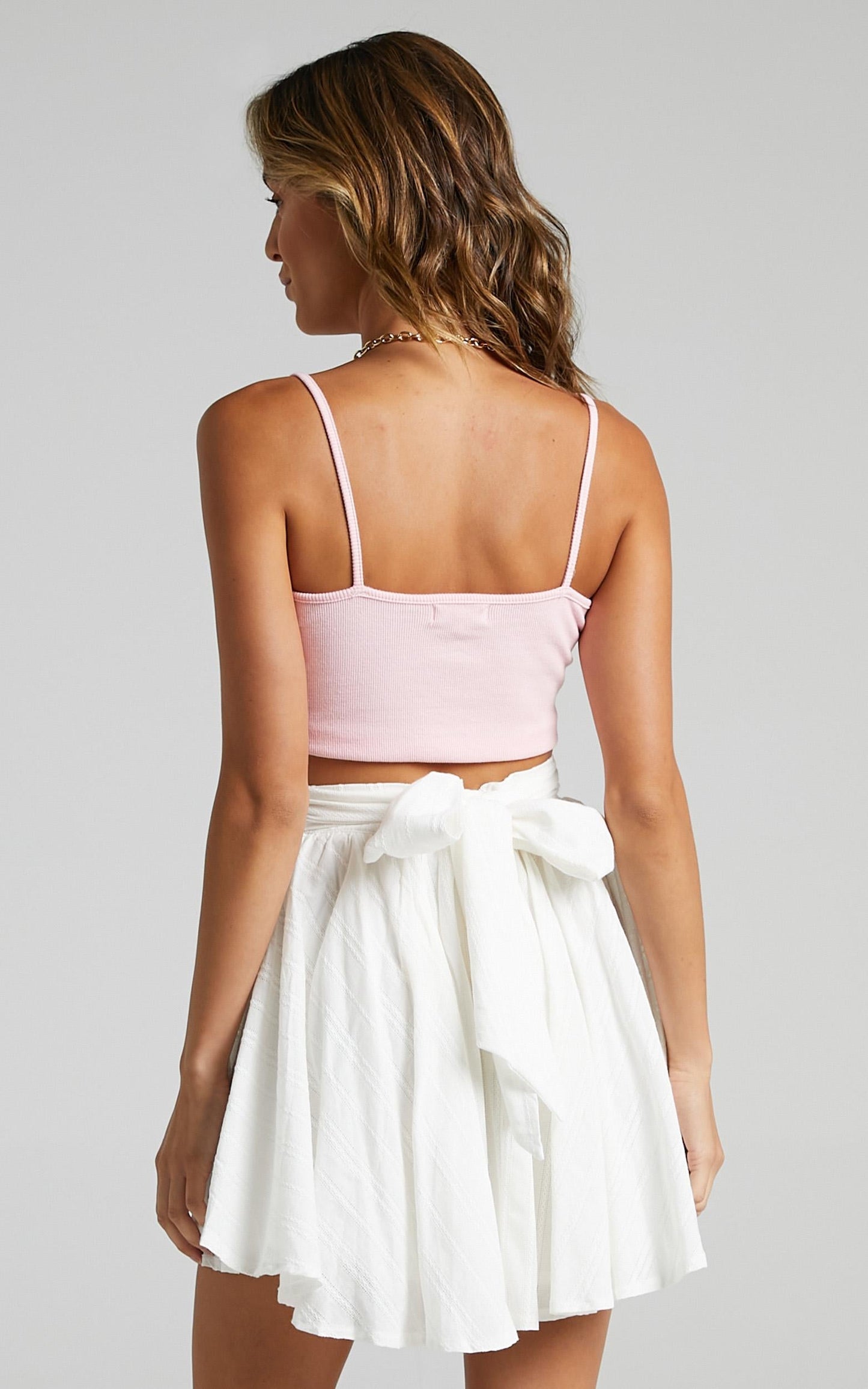 Pretty Damn Good Skirt in White Linen Look