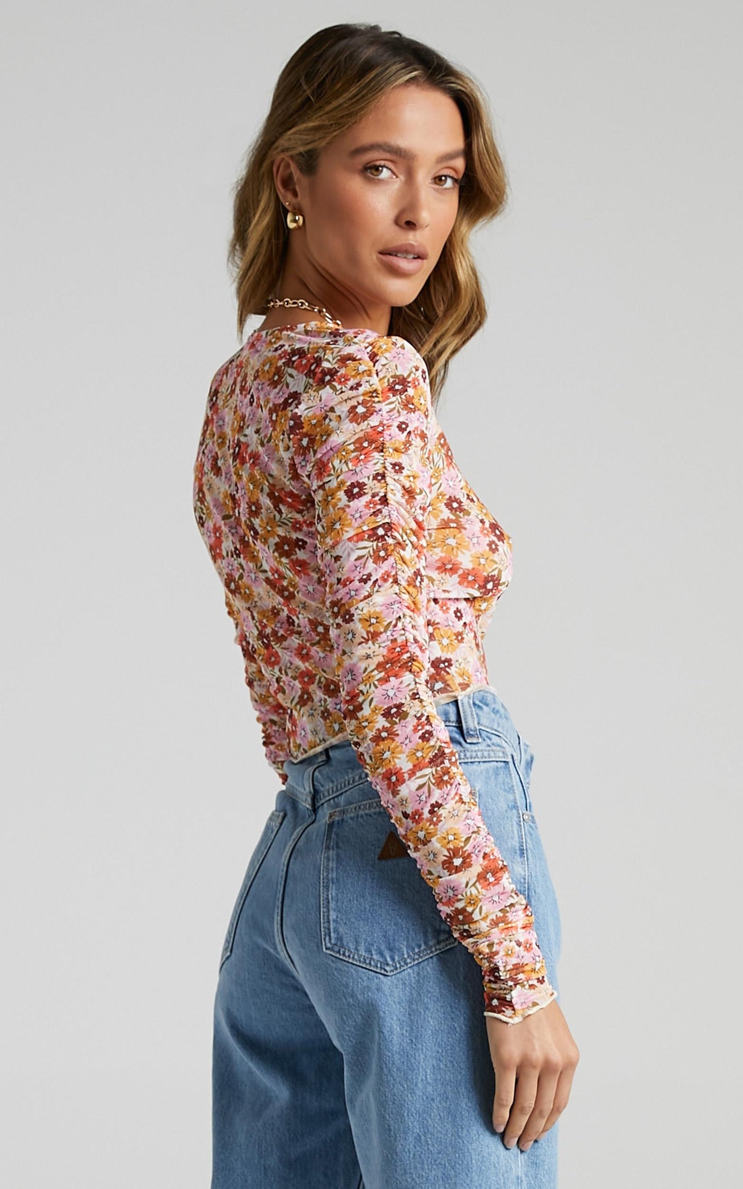 Rules Dont Matter Top in Sahara Ditsy Floral Print